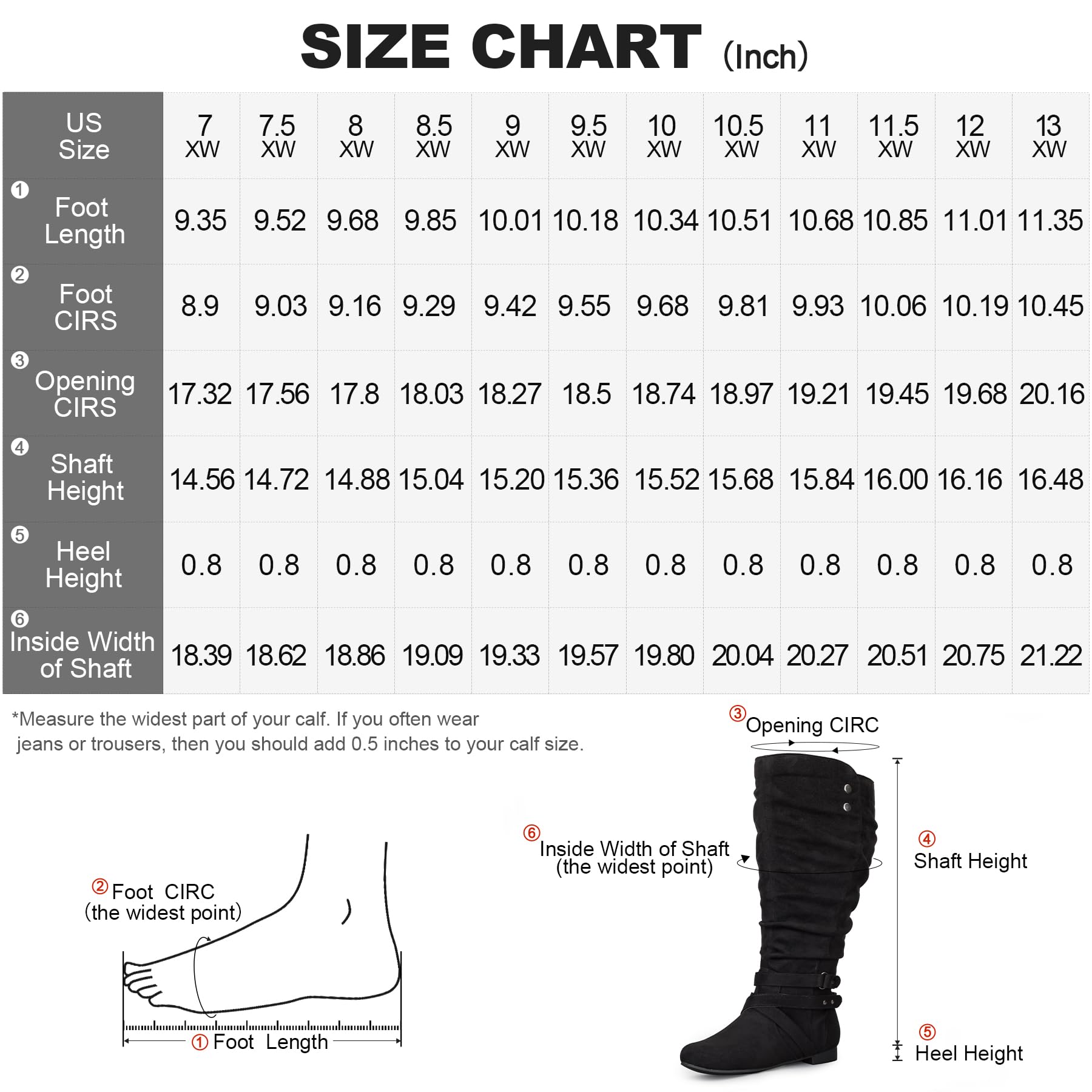 MySoft Women's Wide & Extra Wide Calf Knee High Boots - Flat Comfortable Tall Boots with Side Zippers for Work, Winter & Casual Outfits