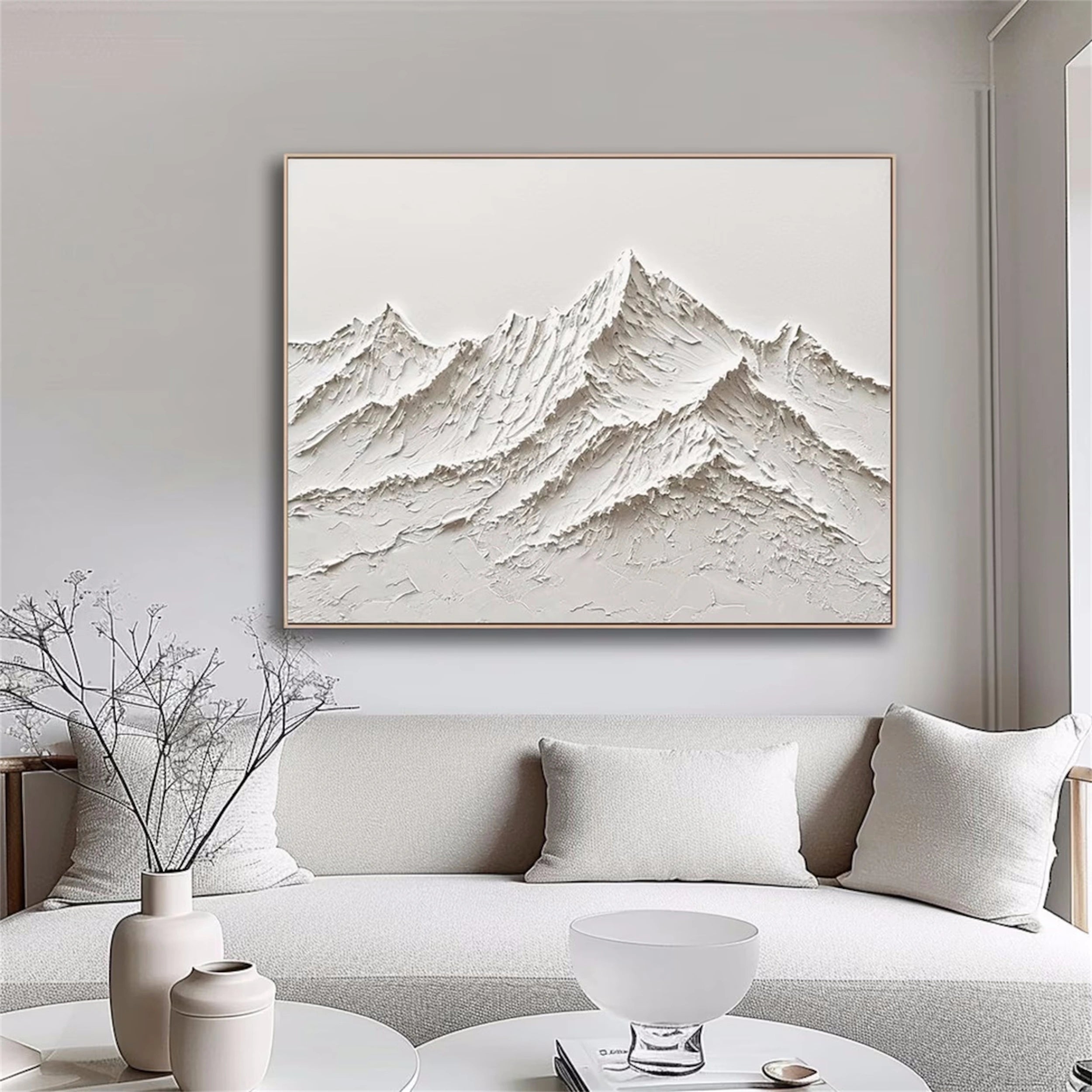 Minimalist Textured Plaster Art Painting - Modern Abstract Wall Decor for Living Room, Bedroom & Office #MM118