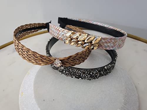 Brown Cane,Metallic&PinkLace