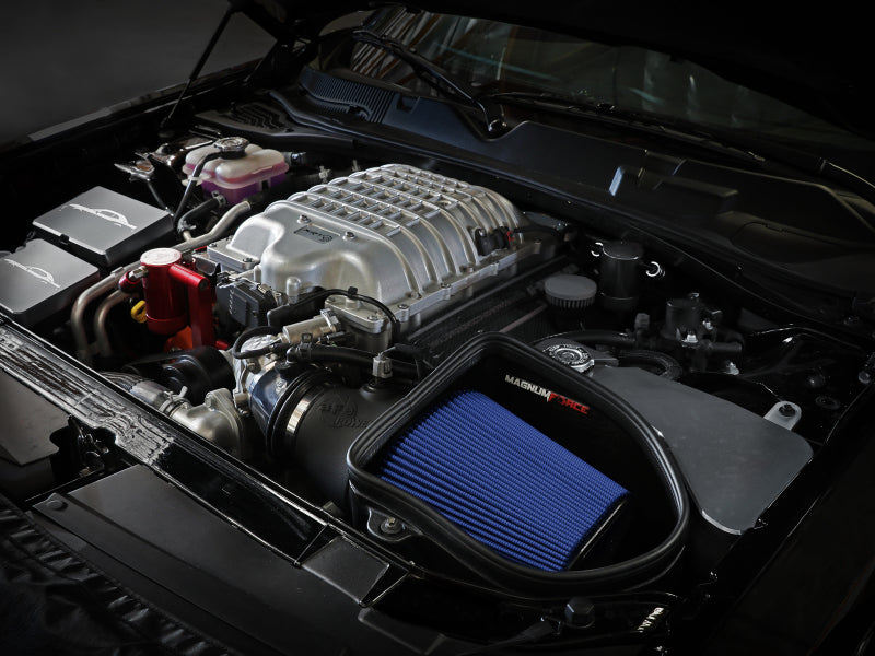 aFe 19-23 Dodge Challenger Hellcat V8 6.2L Magnum FORCE Stage 2 Cold Air Intake System with Pro 5R Filter - High Performance Air Intake for Racing & Street Driving