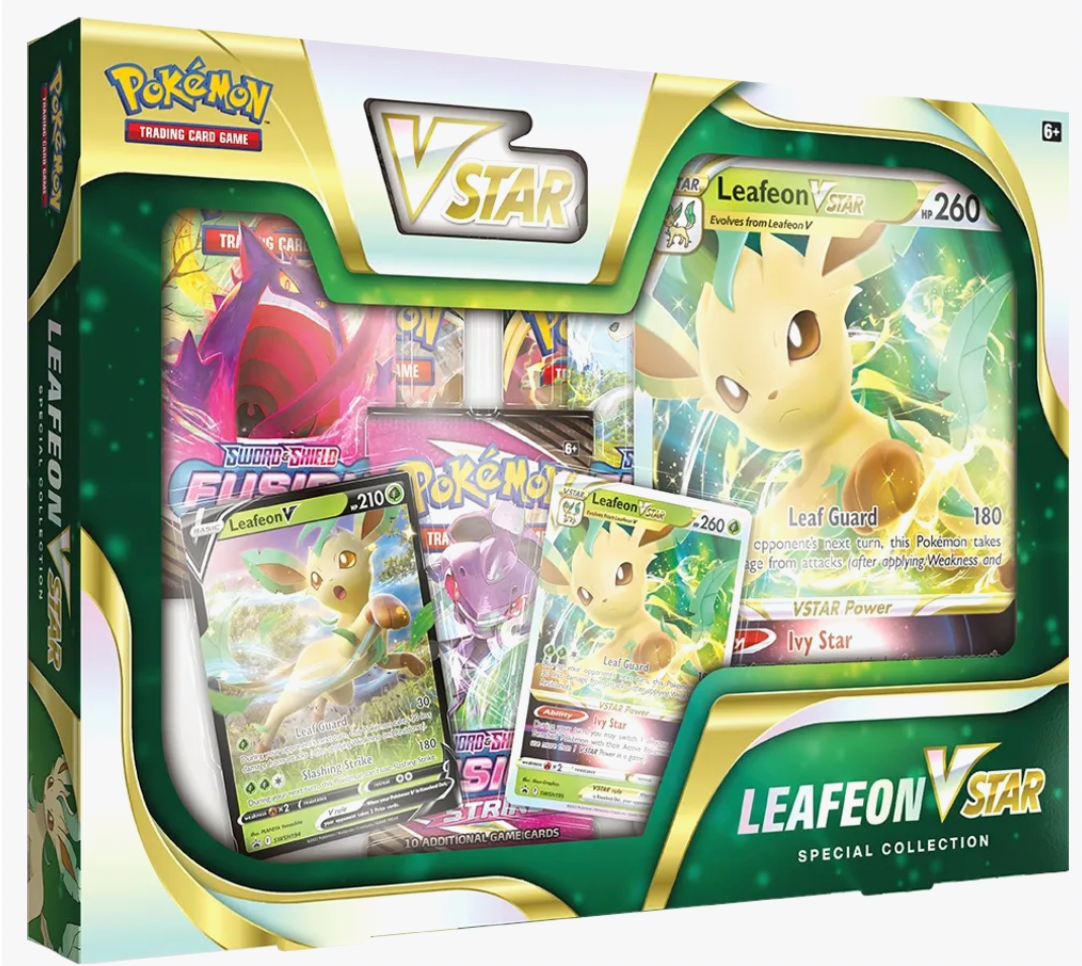 Leafeon Vstar Special Collection Box - Pokemon Trading Card Game (TCG) - Exclusive Cards & Collectibles for Battles, Trading & Display