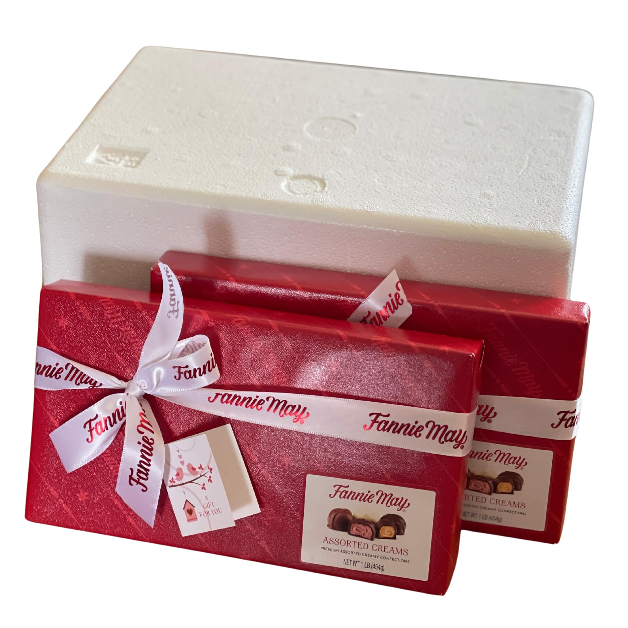 Fannie May 2-Pound Assorted Cream Chocolates Gift Box - Premium Chocolate Candy Assortment with Insulated Shipping Box - Perfect for Holidays, Birthdays & Corporate Gifts