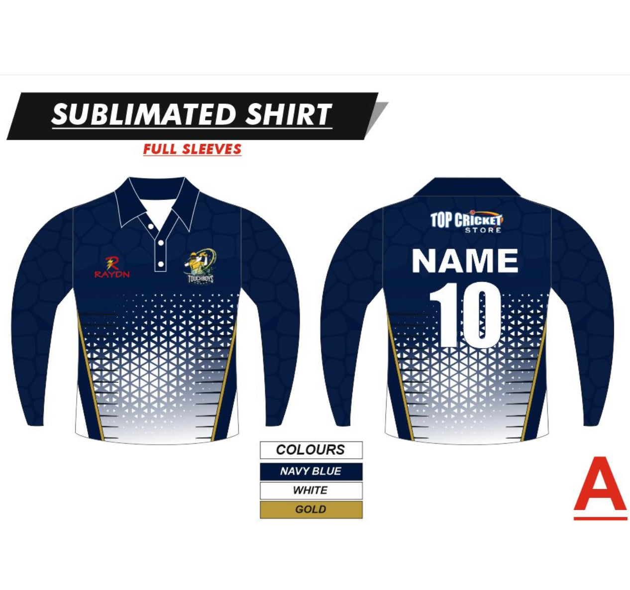 Custom Cricket Sublimation Full Sleeves T-Shirt for Men - Breathable Polyester Sports Jersey - Perfect for Cricket Matches, Training & Fan Wear