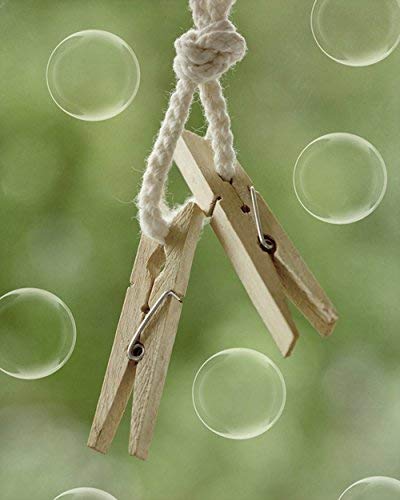 Laundry Room Decor - Soap Bubbles & Clothespins Wall Art Print, Rustic Country Home Decor, Perfect Housewarming Gift for Laundry Room, Bathroom or Farmhouse Style Kitchen