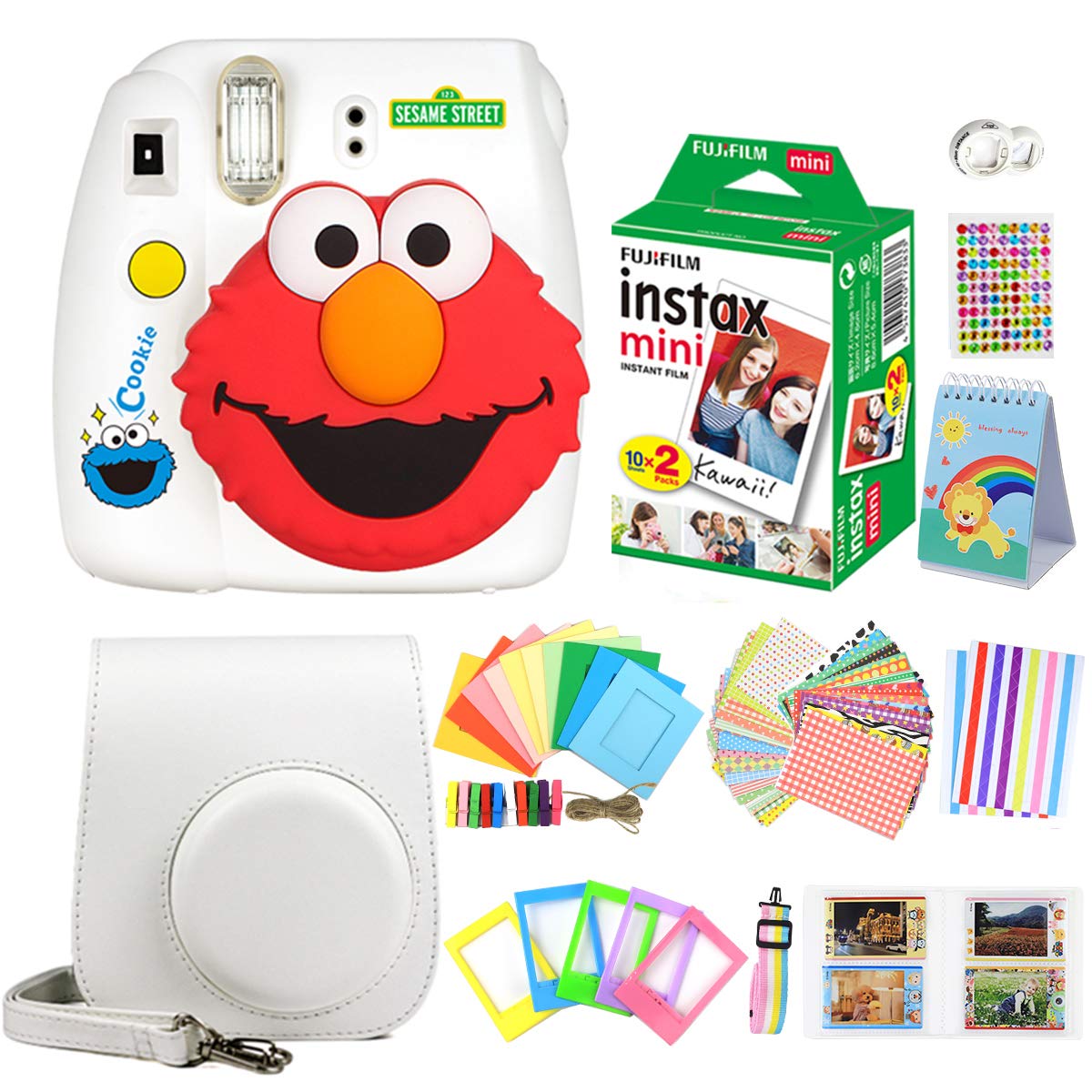Fujifilm Instax Mini 9 Instant Camera Bundle - Sesame Street Limited Edition with Case & Accessories Kit | Perfect for Travel, Parties & Gift Giving
