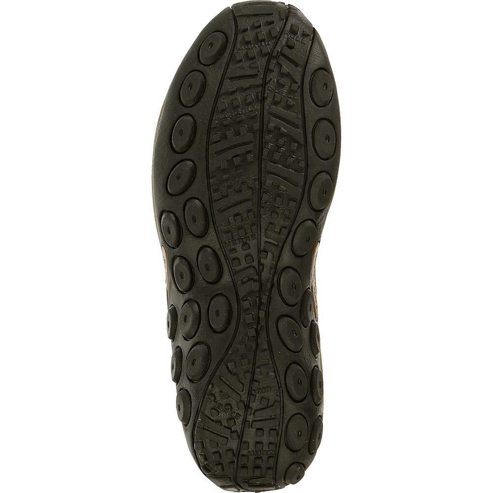 Merrell Men's Jungle Moc Leather Waterproof Slip-On Moccasin Shoes for Hiking, Walking & Outdoor Adventures - Non-Slip Ice+ Traction for Winter Safety