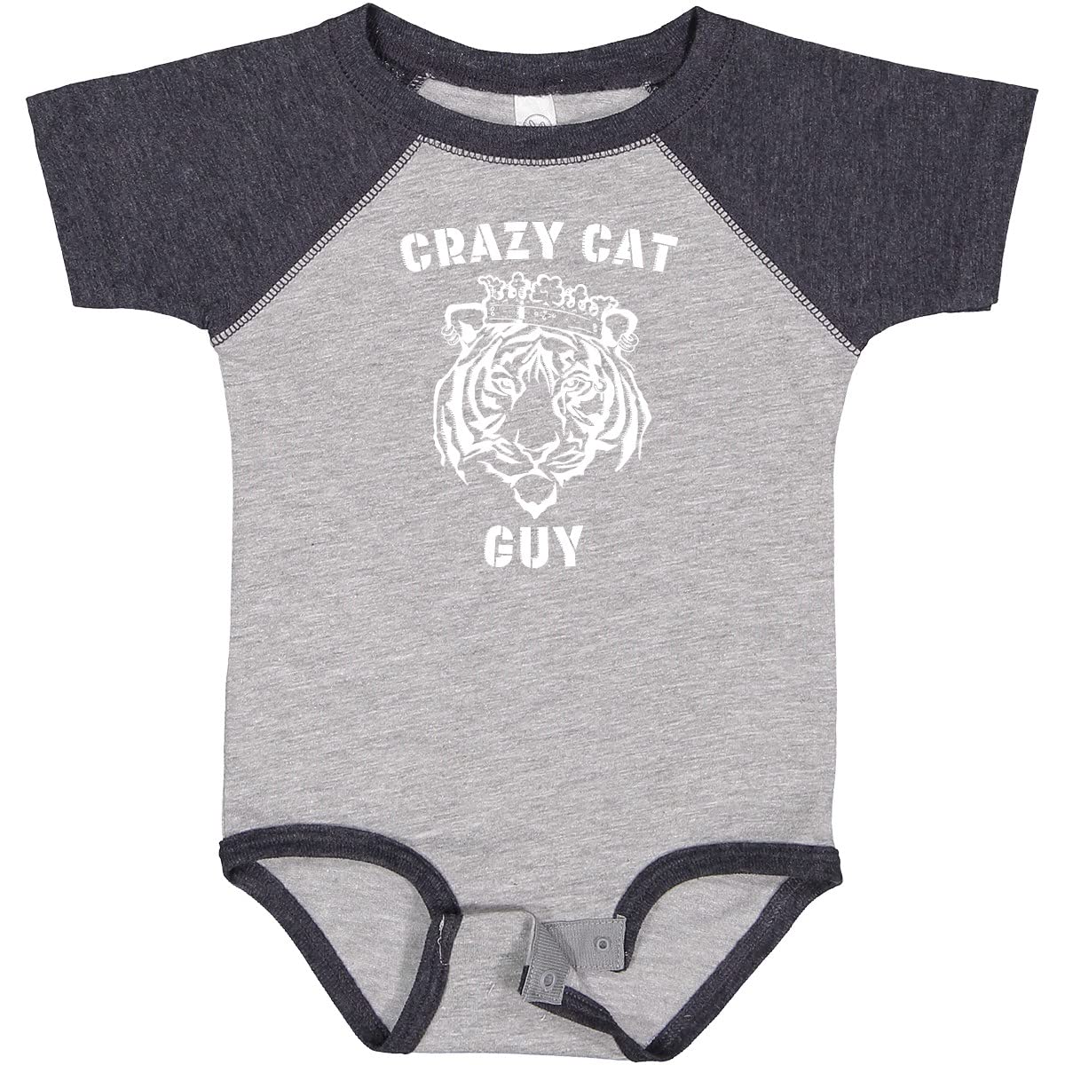 Crazy Cat Guy Tiger Crown Baby Bodysuit - Perfect Gift for Cat Lovers