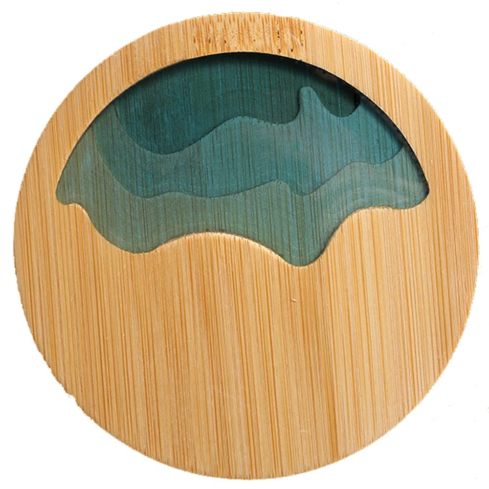 3-Piece Creative Bamboo Round Tea Coaster Set - Heat Resistant Cup Saucers for Kung Fu Tea - Perfect for Tea Ceremonies, Home Decor & Gift Giving