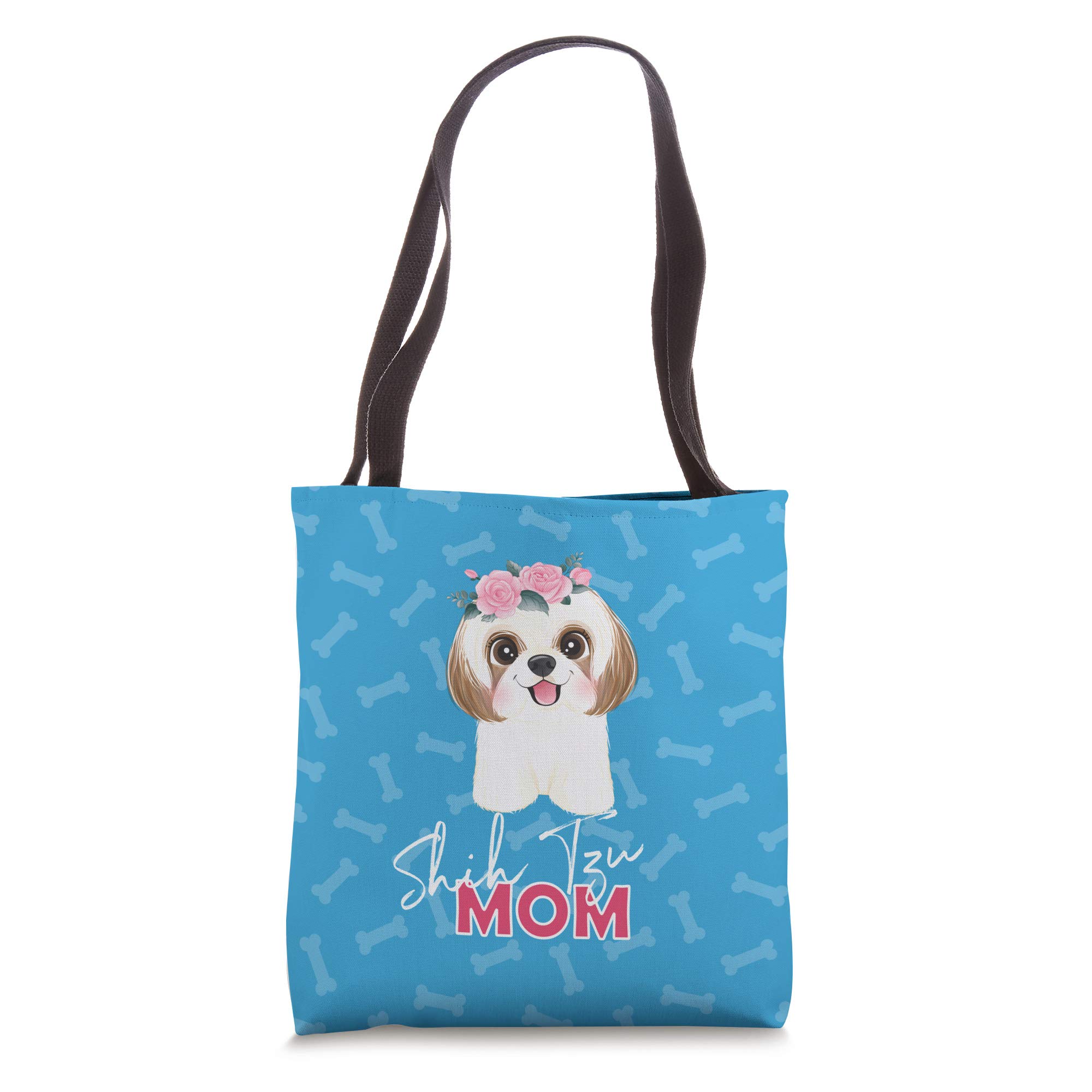 Shih Tzu Dog Mom Tote Bag - Stylish & Durable Pet Lover Accessory for Shopping, Beach, and Daily Errands
