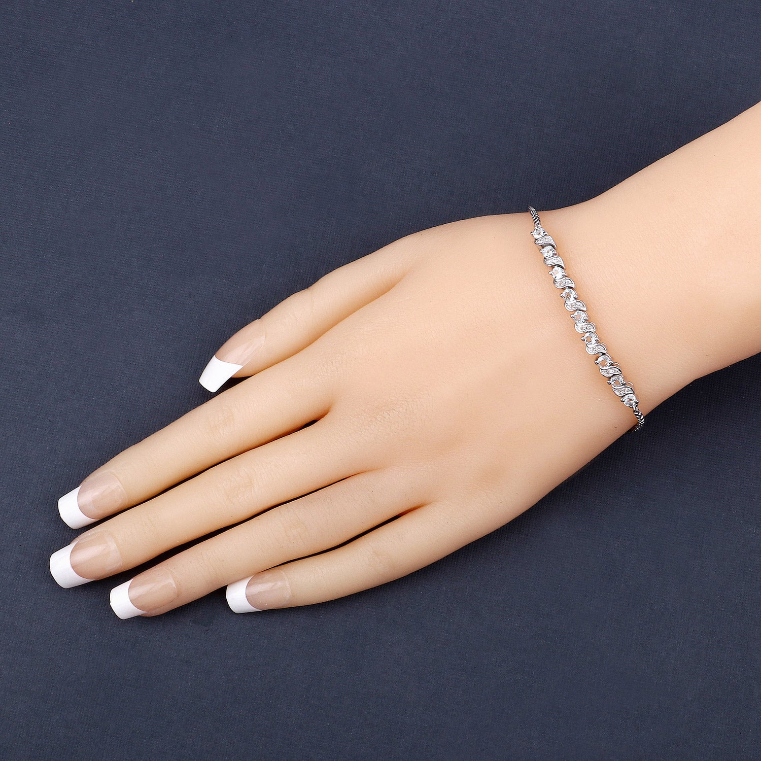 Authentic Aquamarine Bolo Bracelet for Women | Natural Gemstone Adjustable Wrap Bracelet | Perfect for Boho Fashion, Yoga & Meditation Accessories