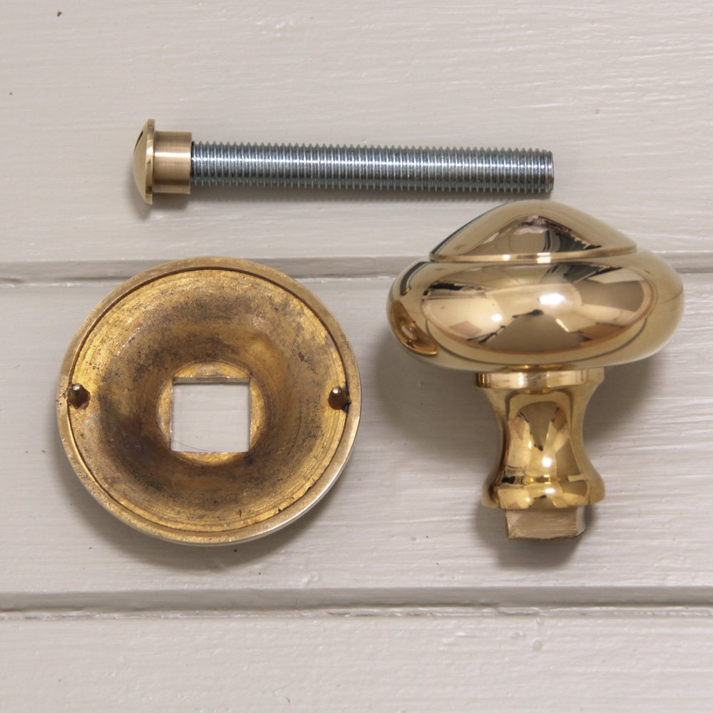 Polished Brass Round 3 Inch Cabinet Door Pull - Elegant Hardware for Kitchen Cabinets, Dressers & Furniture Drawers