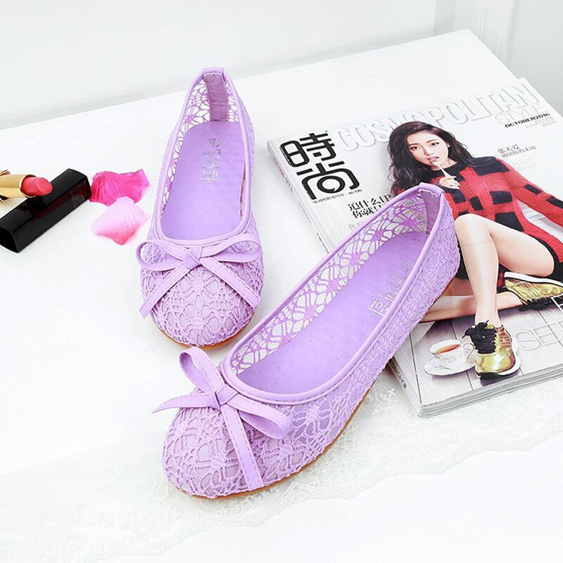 Women's Bow Ballet Flats - Comfortable Slip-On Shoes for Work, Party & Everyday Wear | Elegant & Lightweight Flat Shoes for Women