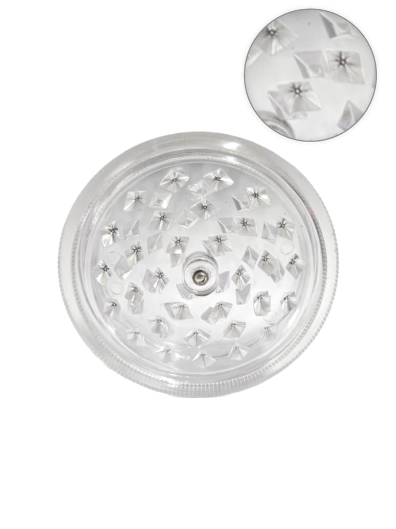 TEQY Plastic Grinder for Spices and Tobacco - White | Compact & Durable Herb Grinder for Cooking, Baking & Smoking | Perfect for Kitchen, Camping & Travel