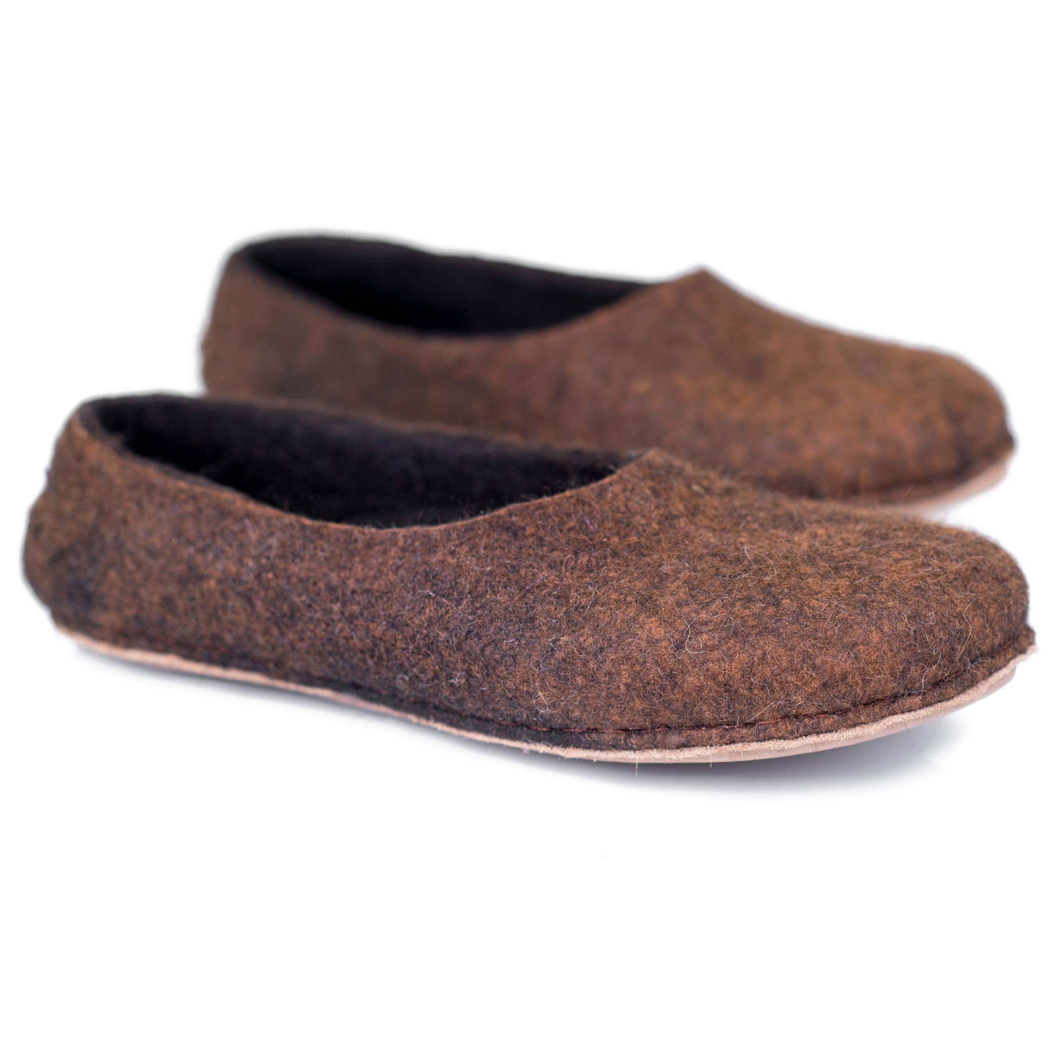 Classic Men's Slippers - Handmade Wool Felted Shoes, Natural Undyed Wool, Comfortable House Shoes for Dad | Perfect Father's Day Gift for Indoor Relaxation & Cozy Home Wear