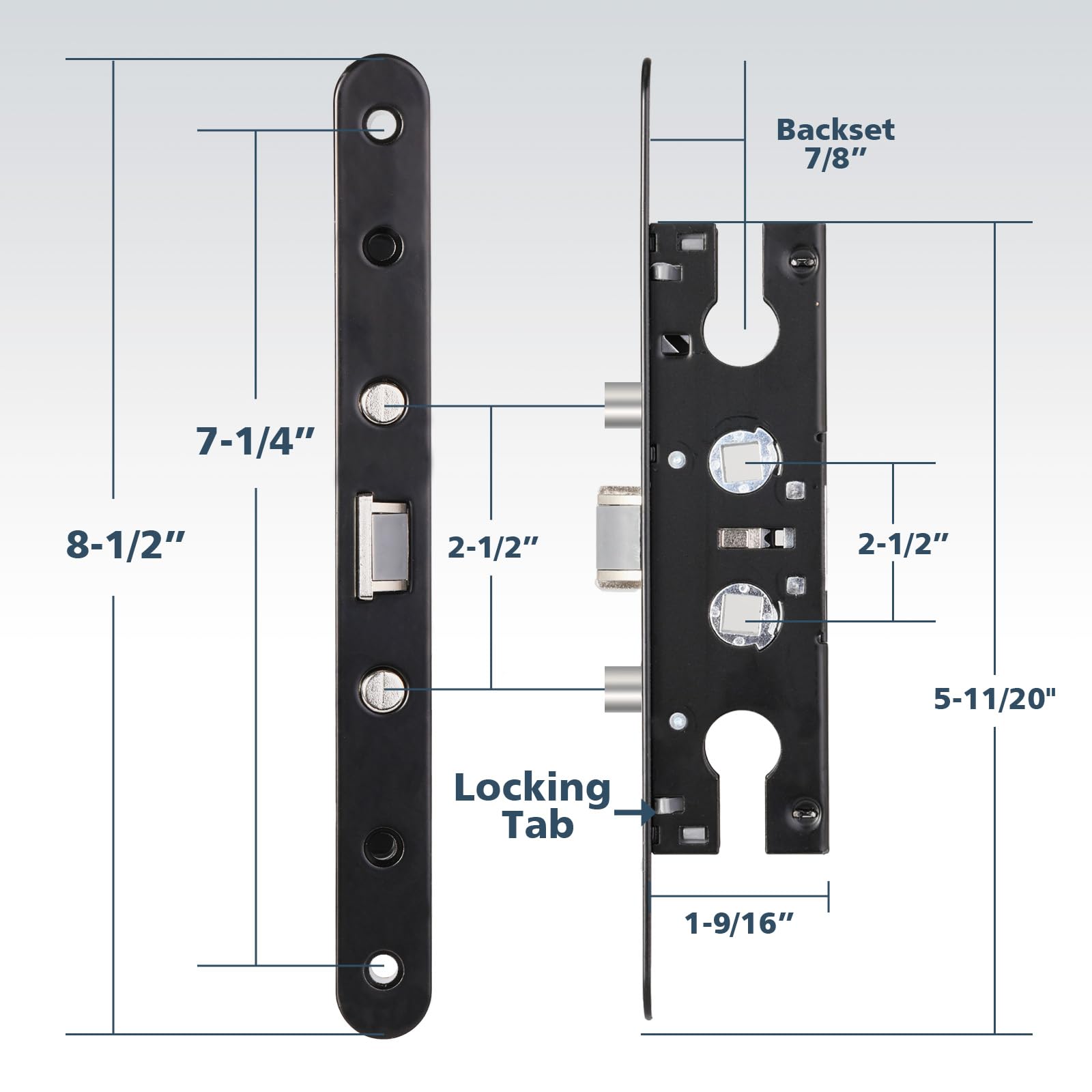Pella Storm Door 2-Point Bolt Latch - White Panel Lock Replacement for Secure Entry