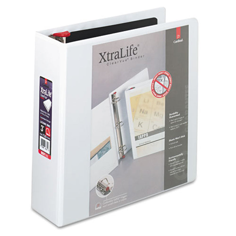 XtraLife Locking Slant D-Ring Binder - 3 Inch Heavy Duty View Binder with Secure Lock Mechanism for School, Office & Home Organization - Perfect for Reports, Presentations & Document Storage