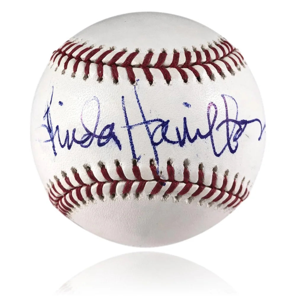 Linda Hamilton Autographed OMLB Baseball with JSA COA - Signed Terminator Memorabilia for Collectors, Fans & Movie Enthusiasts - Perfect for Display, Gifts & Home Decor