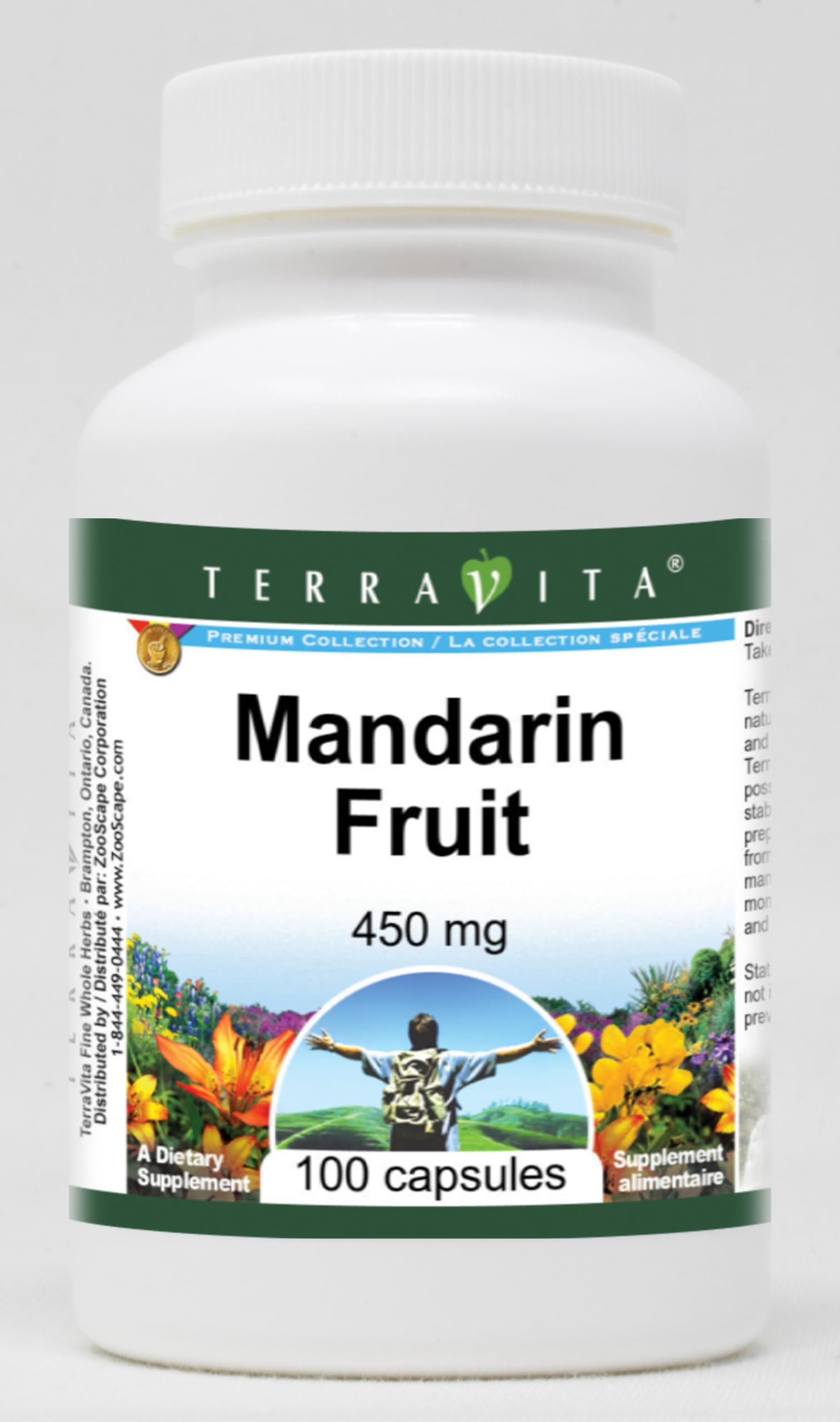 Premium Mandarin Fruit Extract 450mg (100 Capsules per Bottle, 2-Pack) - Natural Immune Support Supplement for Daily Wellness & Energy Boost