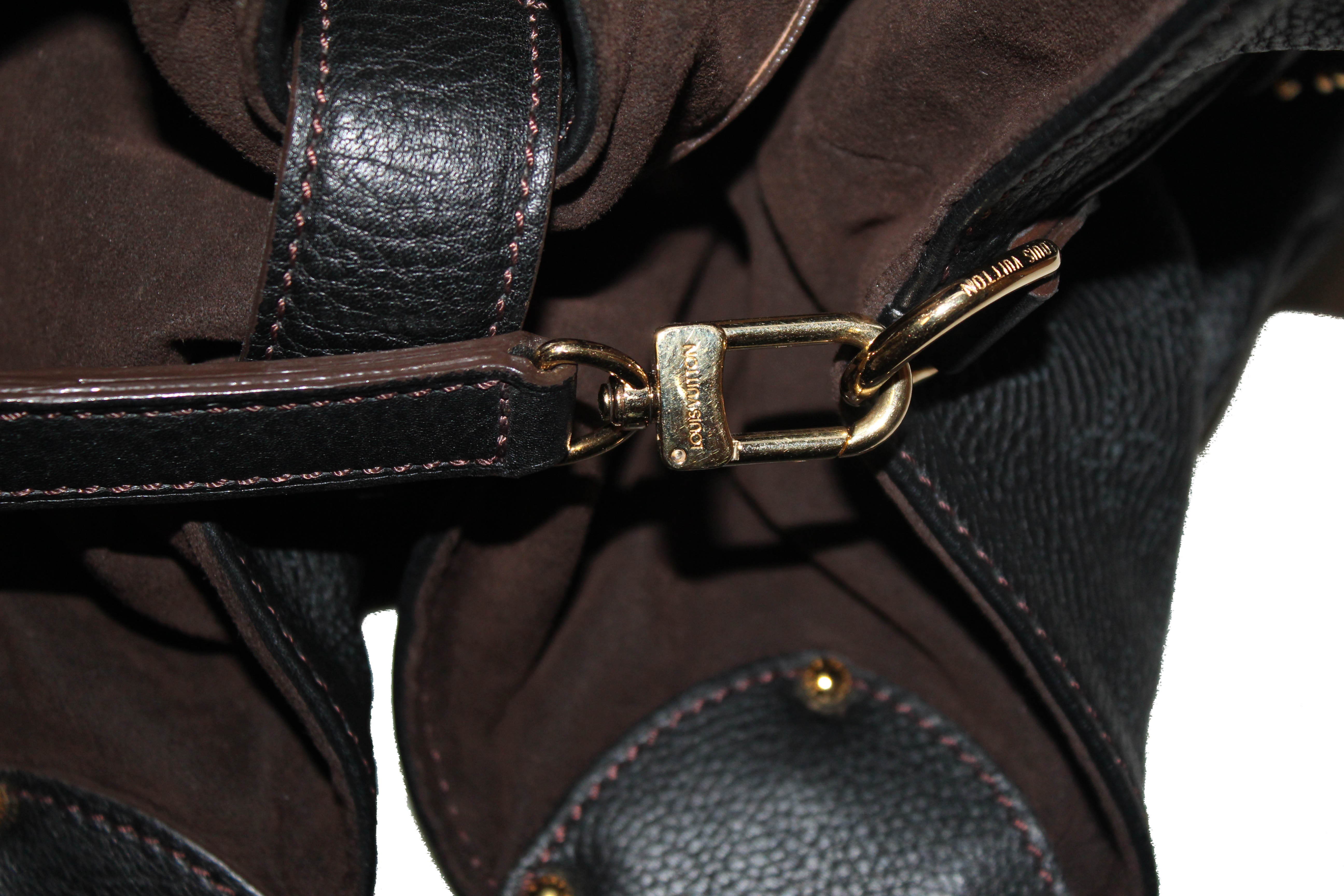 Authentic Louis Vuitton Black Perforated Monogram Mahina Leather XL Crossbody Bag - Luxury Designer Handbag for Women, Perfect for Work, Travel & Evening Events