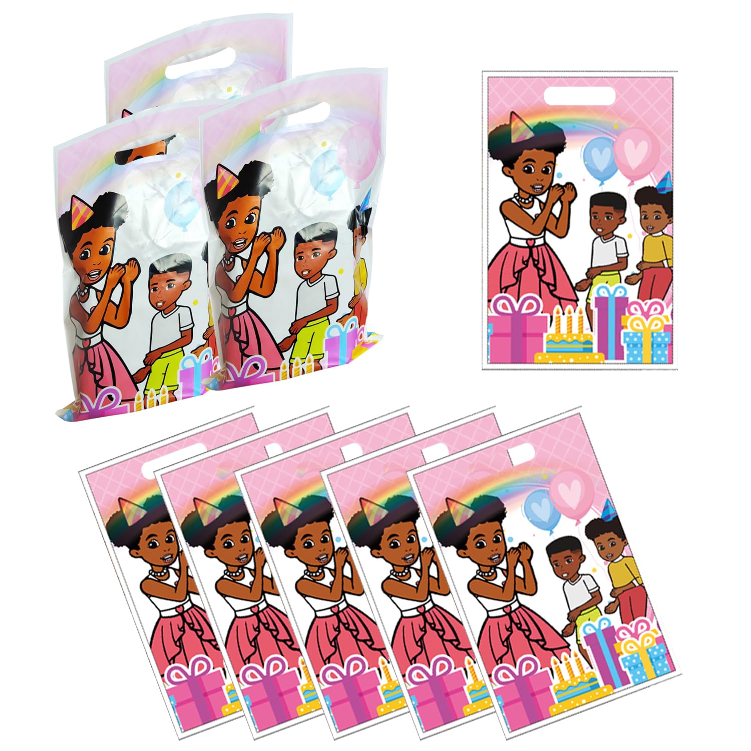 Fuyhiuous 30-Piece Goodie Bags Set for Birthday Parties - Colorful Party Favors, Gift Bags & Decorations for Kids Birthday Celebrations, Baby Showers & Special Events