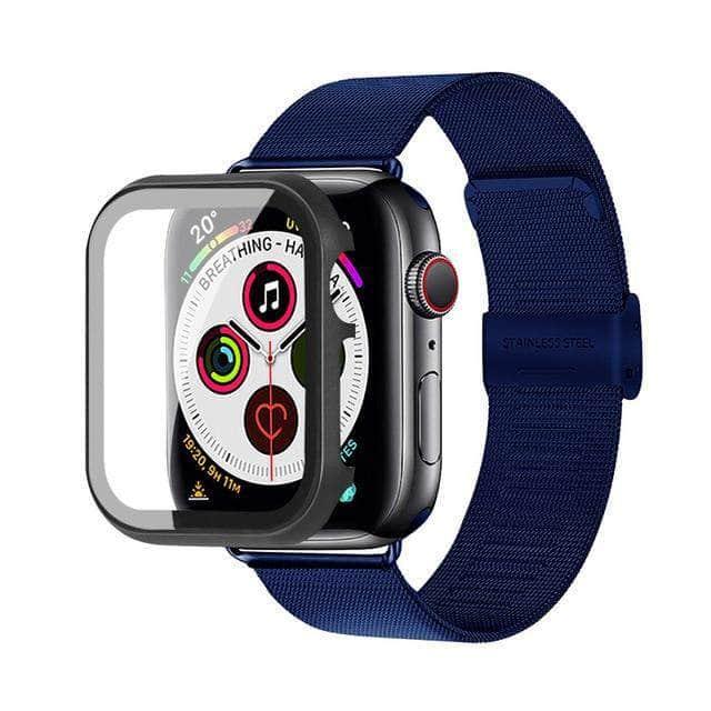 Premium Stainless Steel Band for Apple Watch Series 6/5/4/3/SE - 44mm 42mm 40mm 38mm Sizes - Durable Metal Bracelet Replacement Strap - Perfect for Workouts, Office Wear & Everyday Use