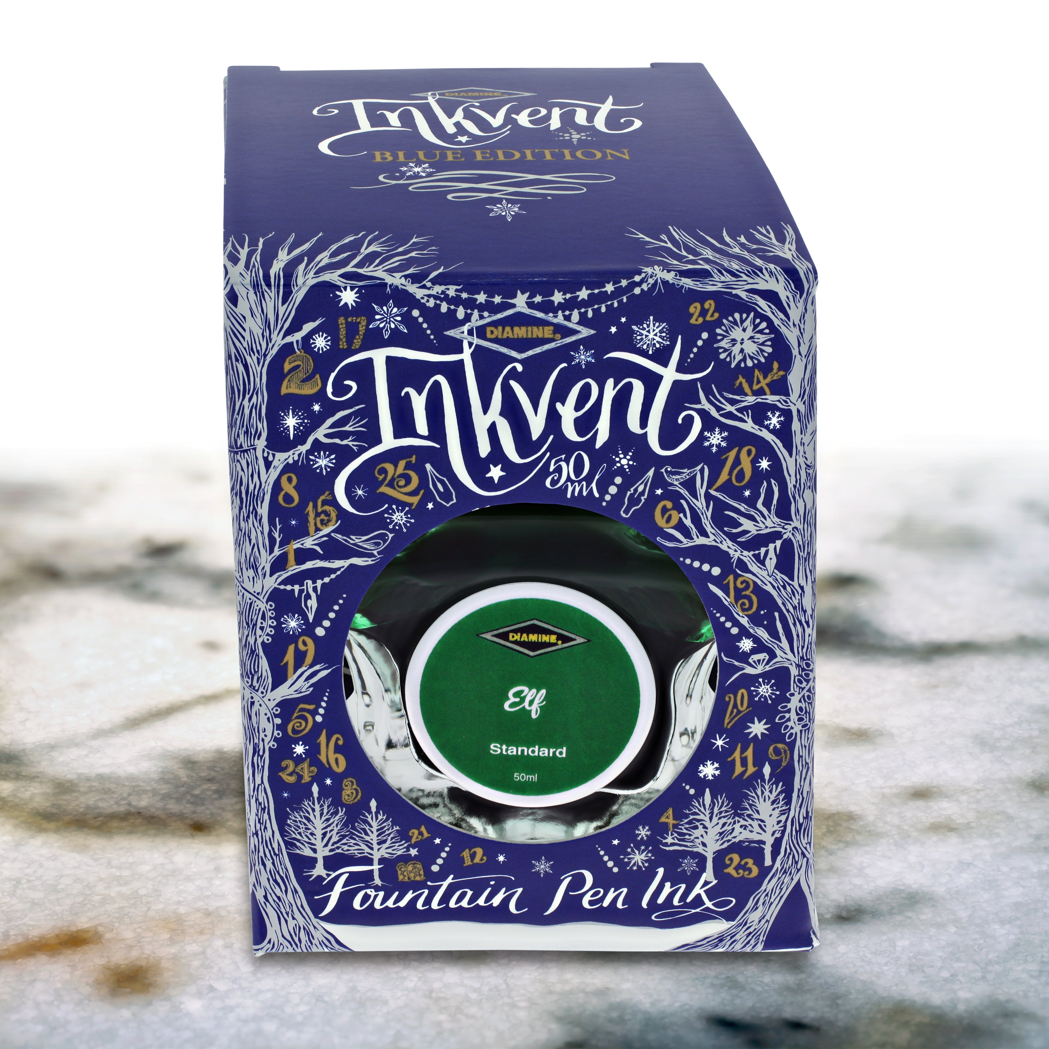 Diamine Inkvent Blue Edition Standard Bottled Ink - 50 mL | Premium Fountain Pen Ink for Calligraphy, Journaling & Artistic Writing | Perfect for Gifts & Collectors