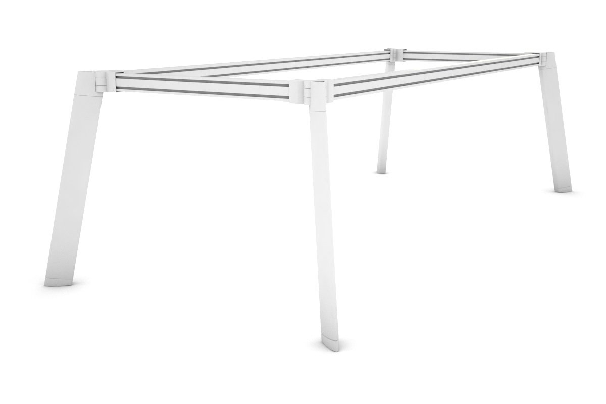 Adjustable Switch Table Frame - Rectangle White for Dining, Office, or Conference Room - Sturdy & Modern Design