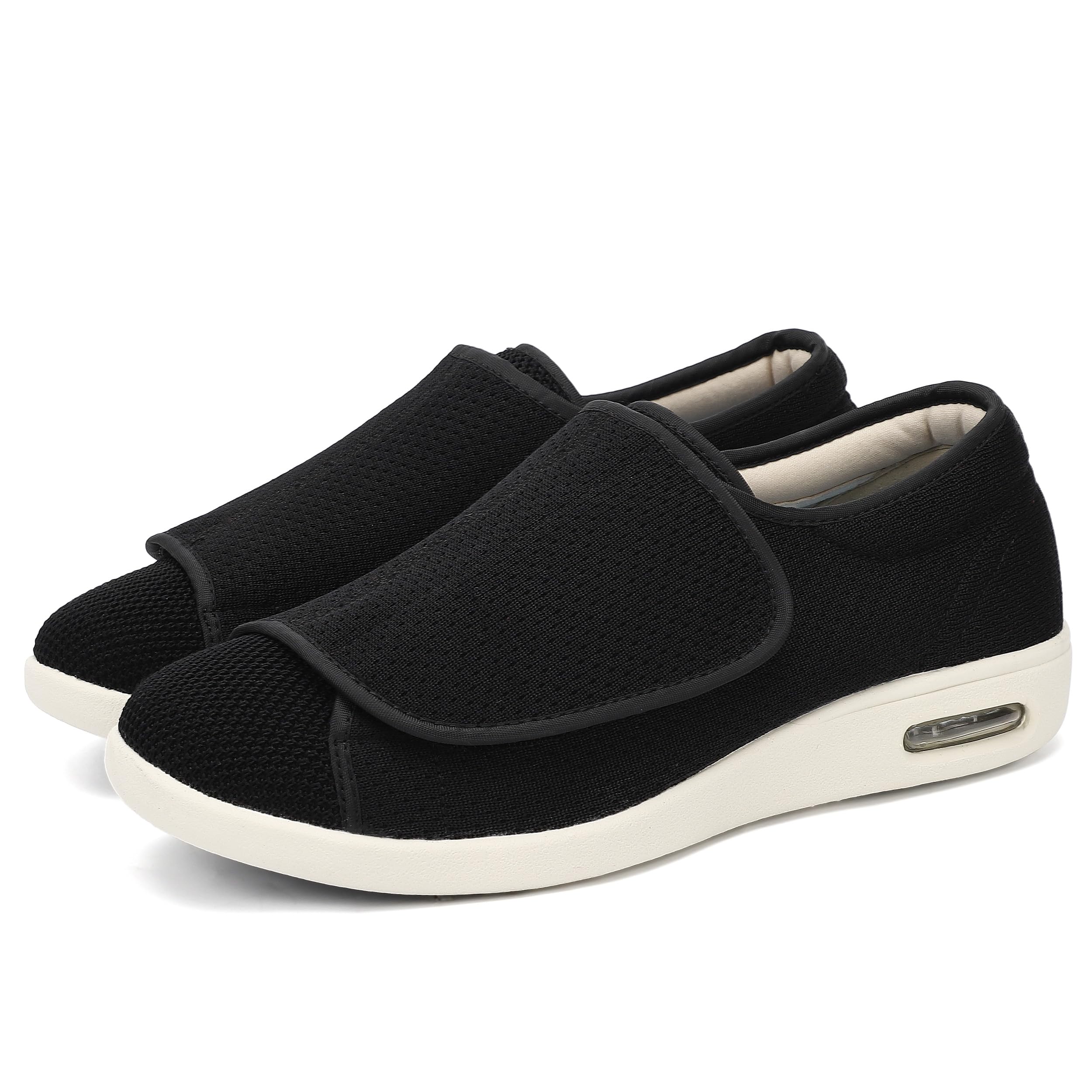**Diabetic Shoes for Men with Wide Width - Adjustable Closure, Lightweight & Breathable Sneakers for Elderly - Ideal for Swollen Feet, Walking & Edema Relief - Perfect for Daily Wear, Exercise & Comfort**