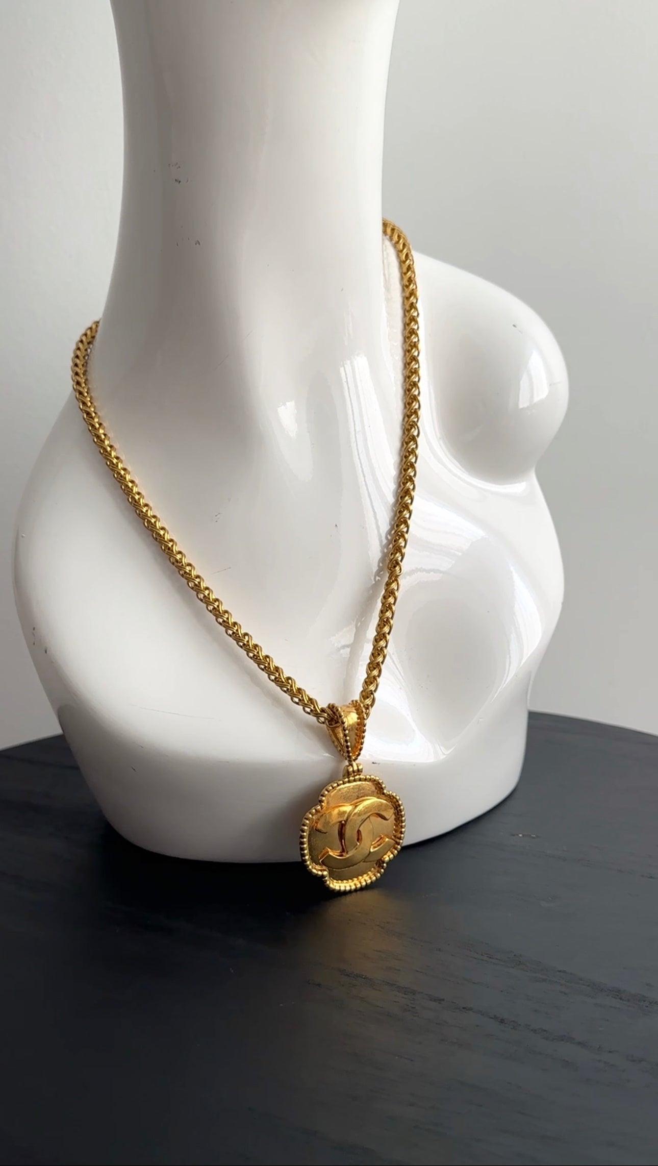 Vintage Chanel 96A Gold CC Pendant Necklace - Authentic Luxury Jewelry for Women, Perfect for Parties, Weddings & Special Occasions