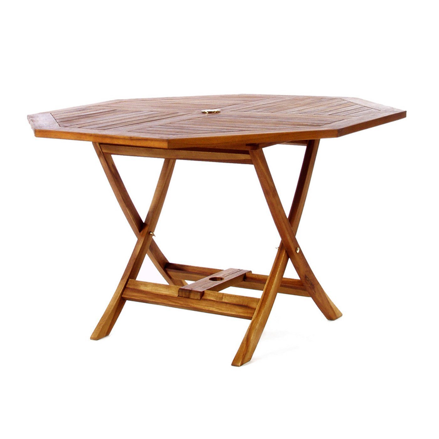 Premium Cedar Teak Octagon Table - Outdoor & Indoor Dining, Garden, Patio Furniture - Natural Wood Finish for Elegant Home Decor