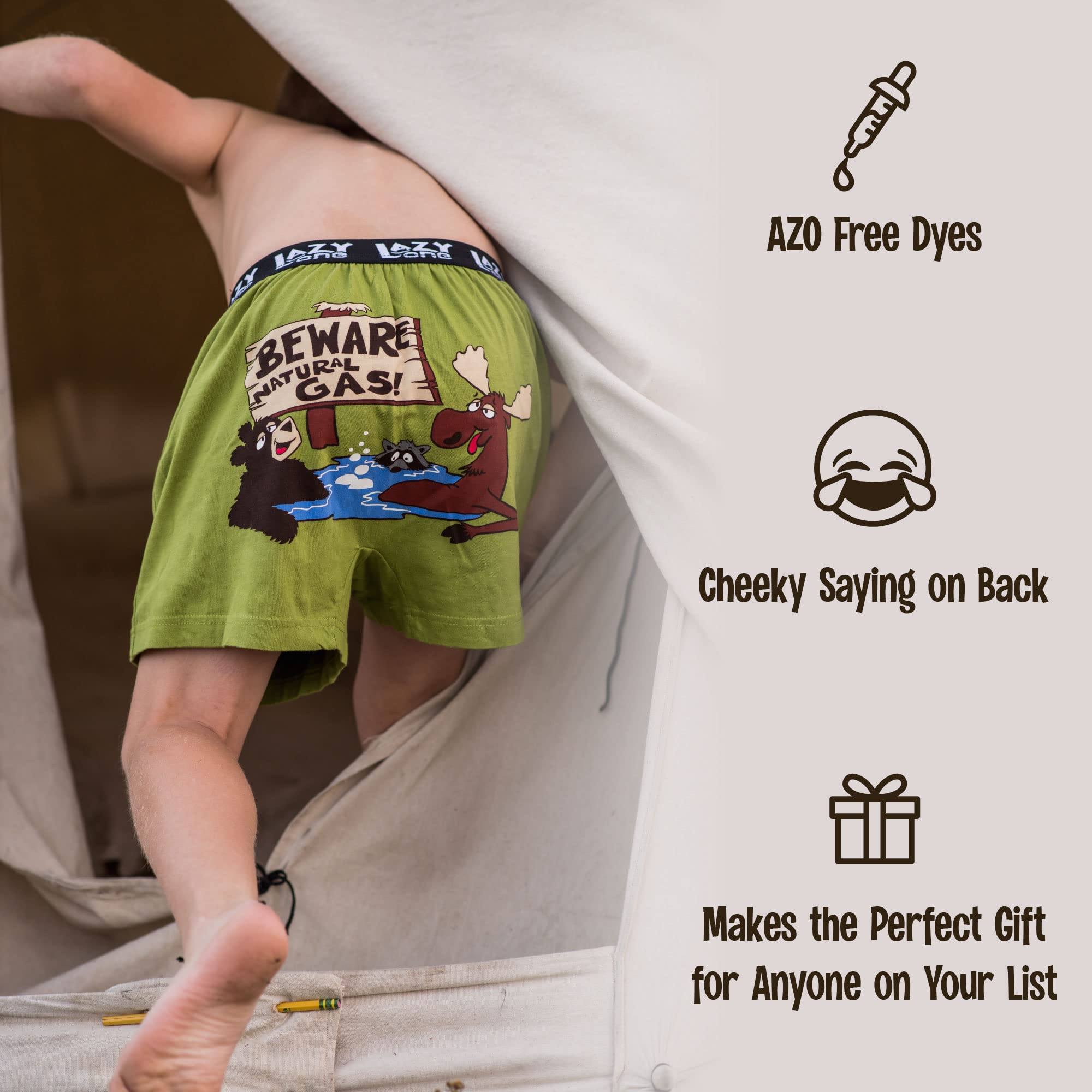 Funny Animal Boxer Shorts for Boys - Lazy One Novelty Underwear | Humorous Kids' Pajama Pants & Gag Gifts for Birthdays, Christmas | Comfortable Cotton Sleepwear for Playtime and Lounging