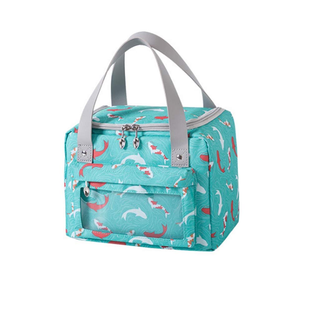 HMQCI Insulated Lunch Cooler Bag - Leak Proof & Water Resistant Thermal Tote for Men, Women - Perfect for Work, Office, School, Picnic, Beach & Outdoor Activities (Green, 9.2