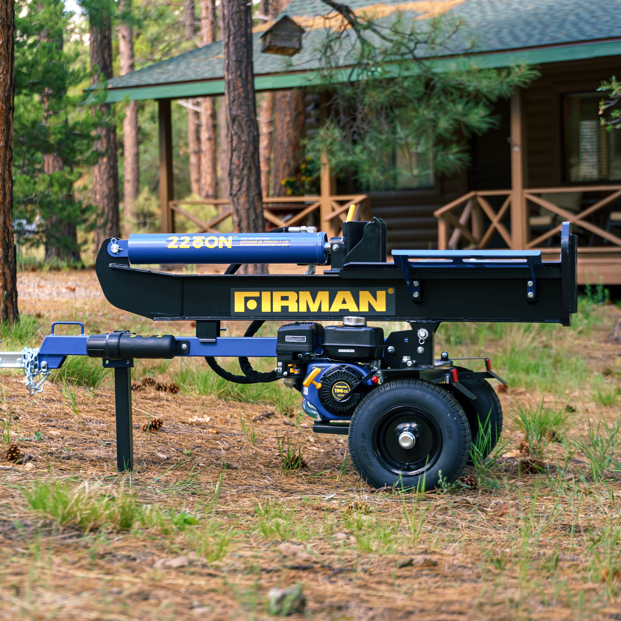 22 Ton Hydraulic Log Splitter for Firewood - Heavy Duty Wood Splitter for Home Heating, Fireplace & Outdoor Camping