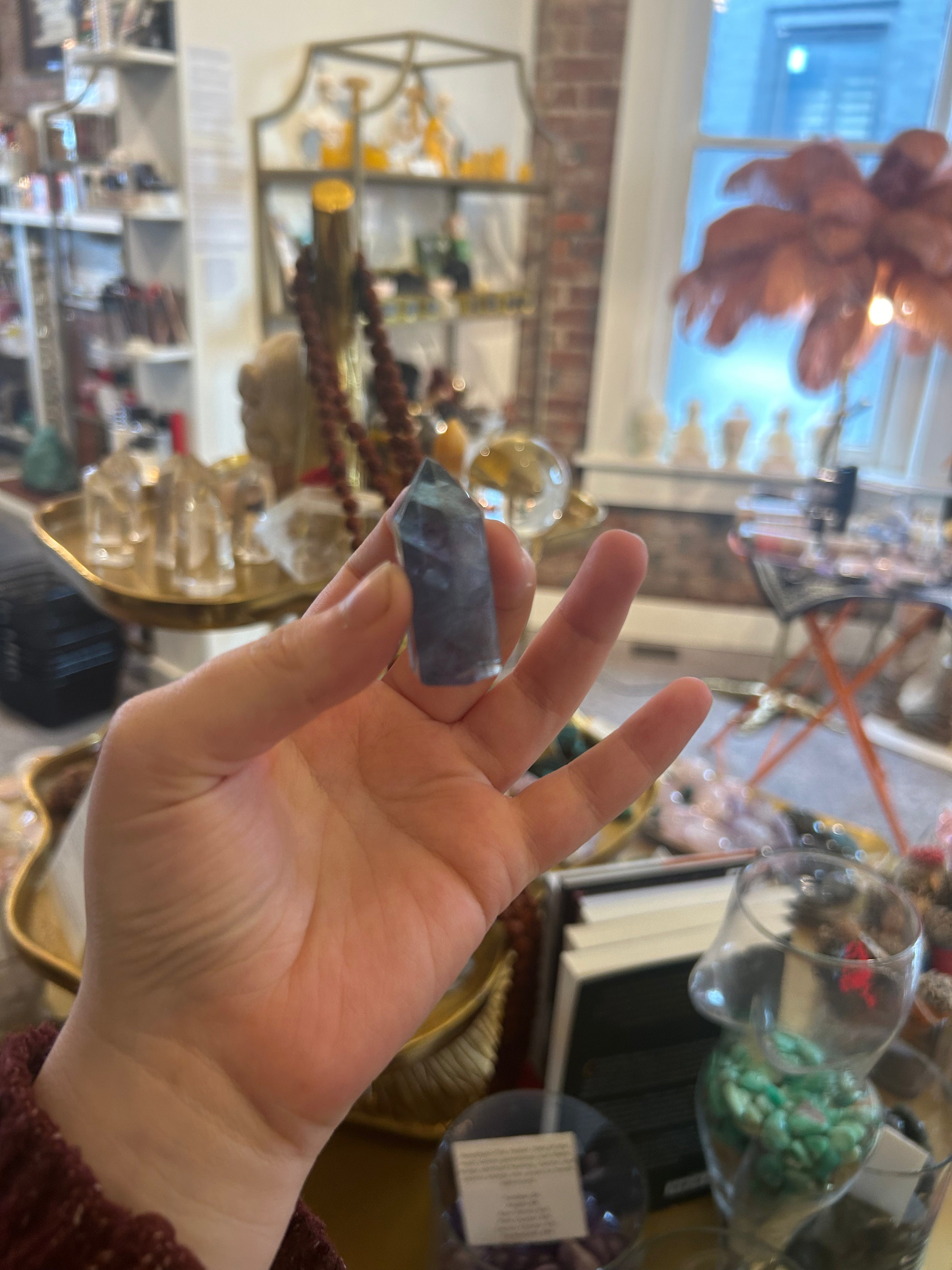 Natural Fluorite Obelisk Crystal Point - Healing Stone for Meditation, Reiki & Energy Work - Perfect for Home Decor, Office Desk & Spiritual Gifts