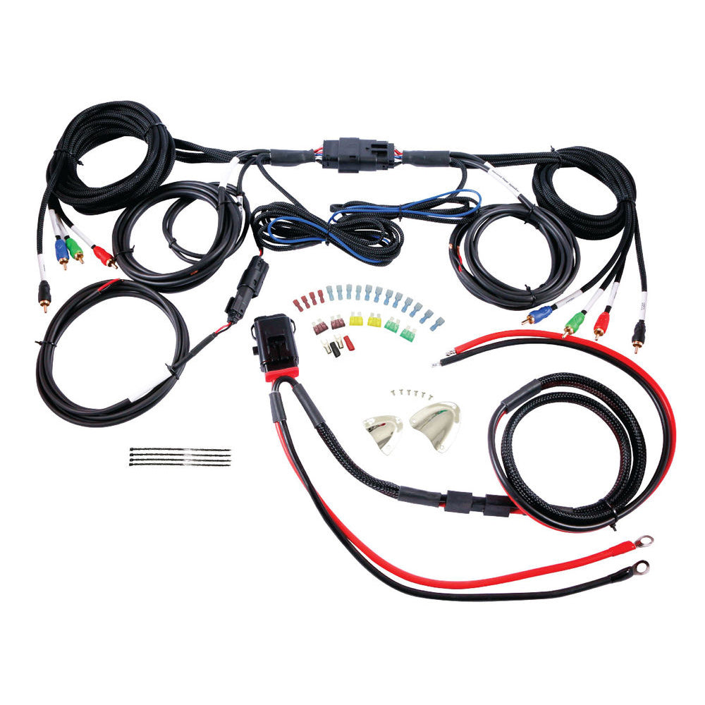 Cerwin Vega CMHR4 RPM Harley Davidson 4-Channel Fairing & Bags Wiring Harness Kit - Motorcycle Audio System Installation for Touring Models