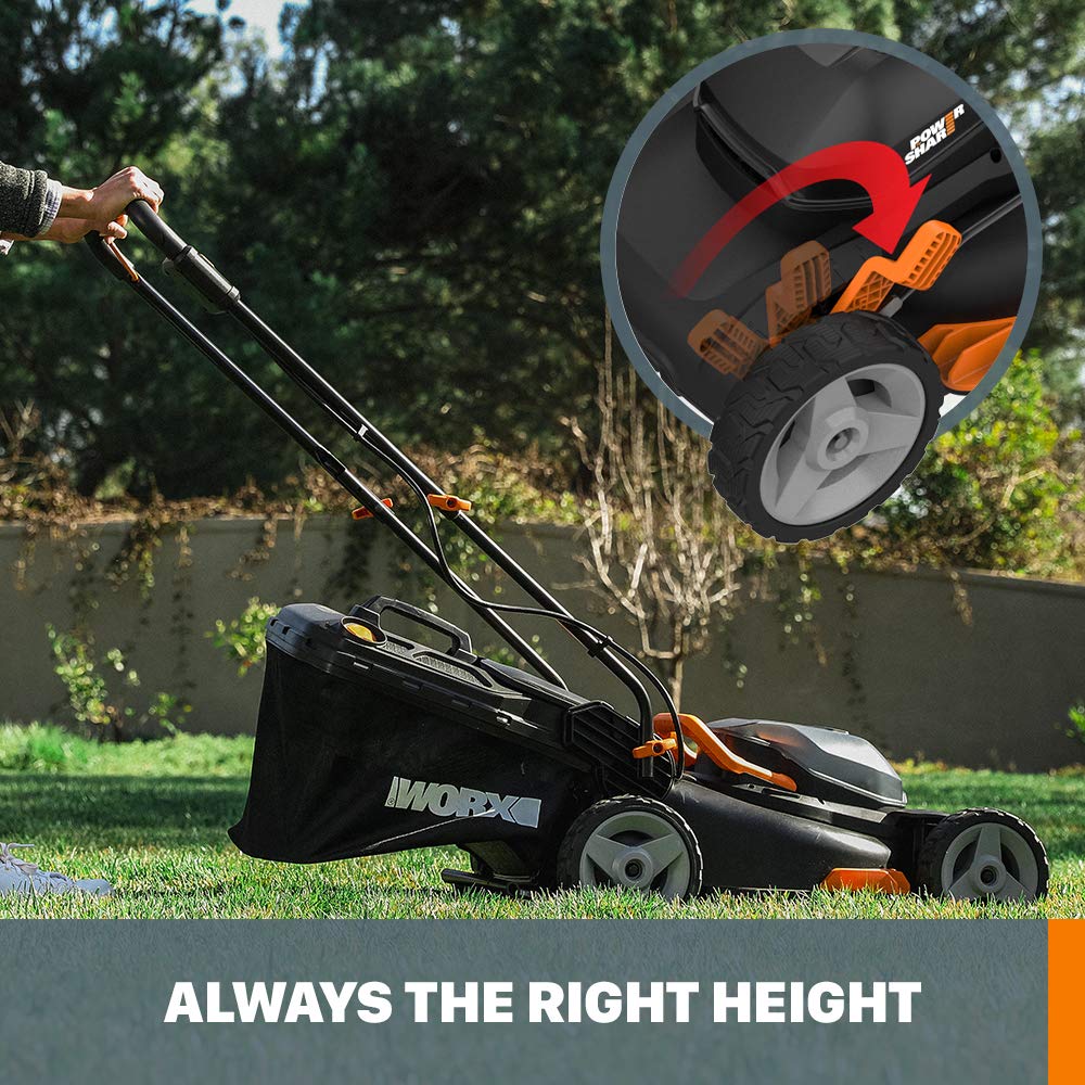 Worx 40V 17-Inch Cordless Lawn Mower with String Trimmer & Leaf Blower Combo Kit (Includes 2 Batteries & Charger) - Perfect for Small to Medium Yards, Lawn Care & Landscaping Maintenance