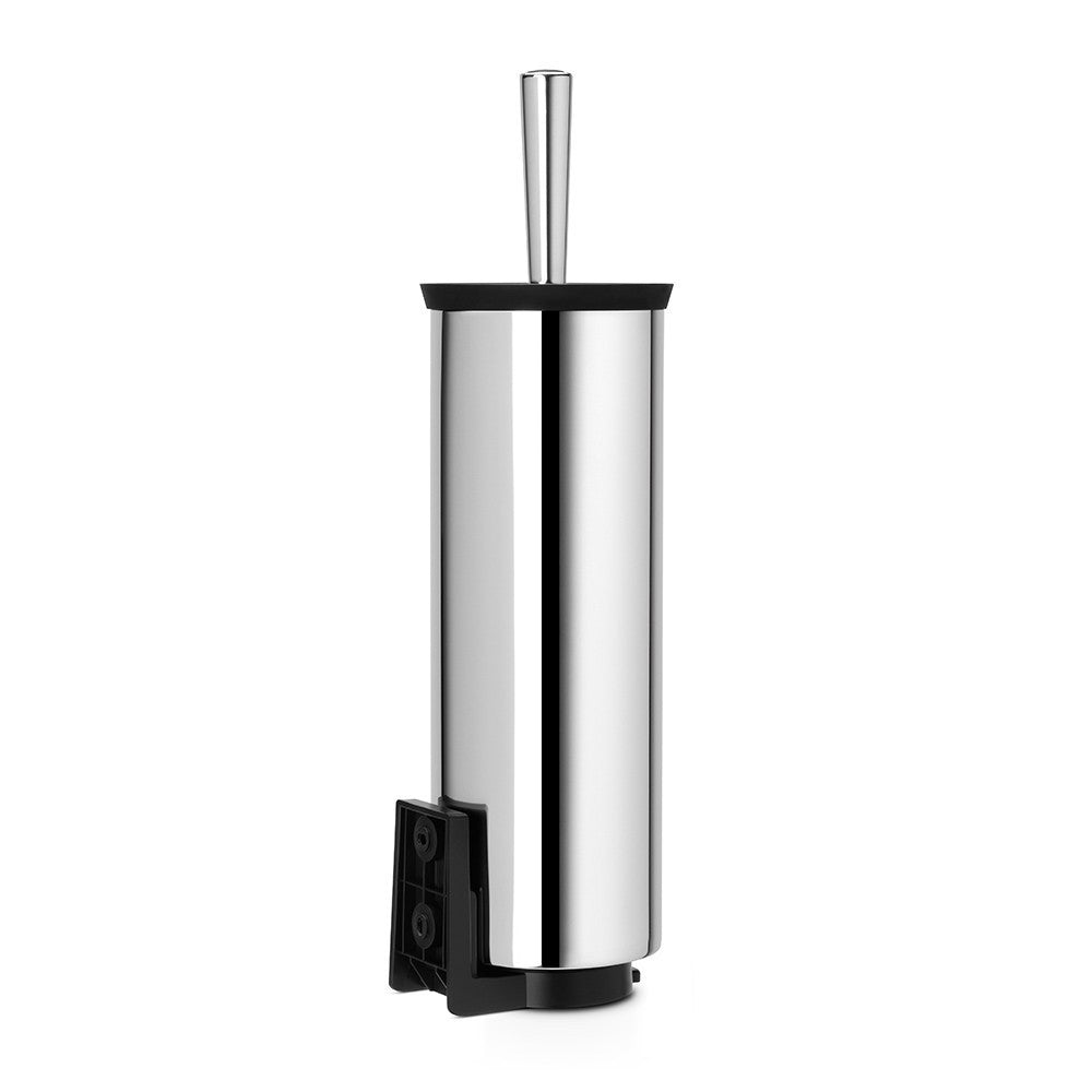 BRABANTIA Modern Toilet Brush with Holder - Stainless Steel & Plastic - Hygienic Bathroom Cleaning Tool for Home & Office Use