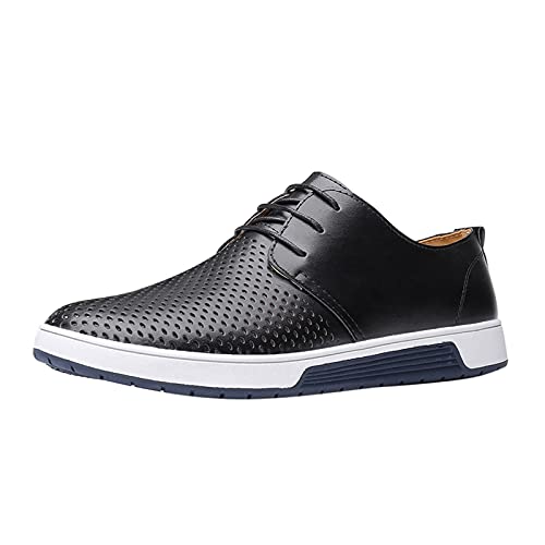 NOGOQU Men's Classic Oxford Dress Shoes - Comfortable Business Leather Wingtip Shoes for Wedding, Tuxedo & Formal Occasions | Wide Fit Suede Lace-Up Retro Style for Office, Party & Daily Wear