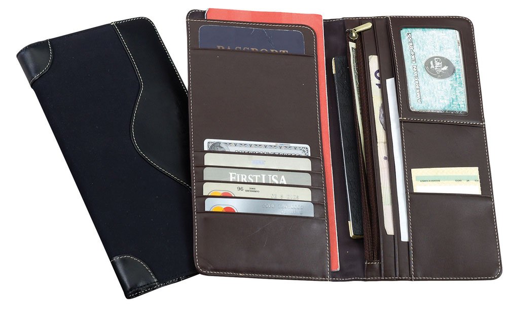 Goodhope Unisex Travel Wallet - RFID Blocking Passport Holder & Boarding Pass Organizer (Blue) - Perfect for Airplane Travel, Business Trips & Vacations