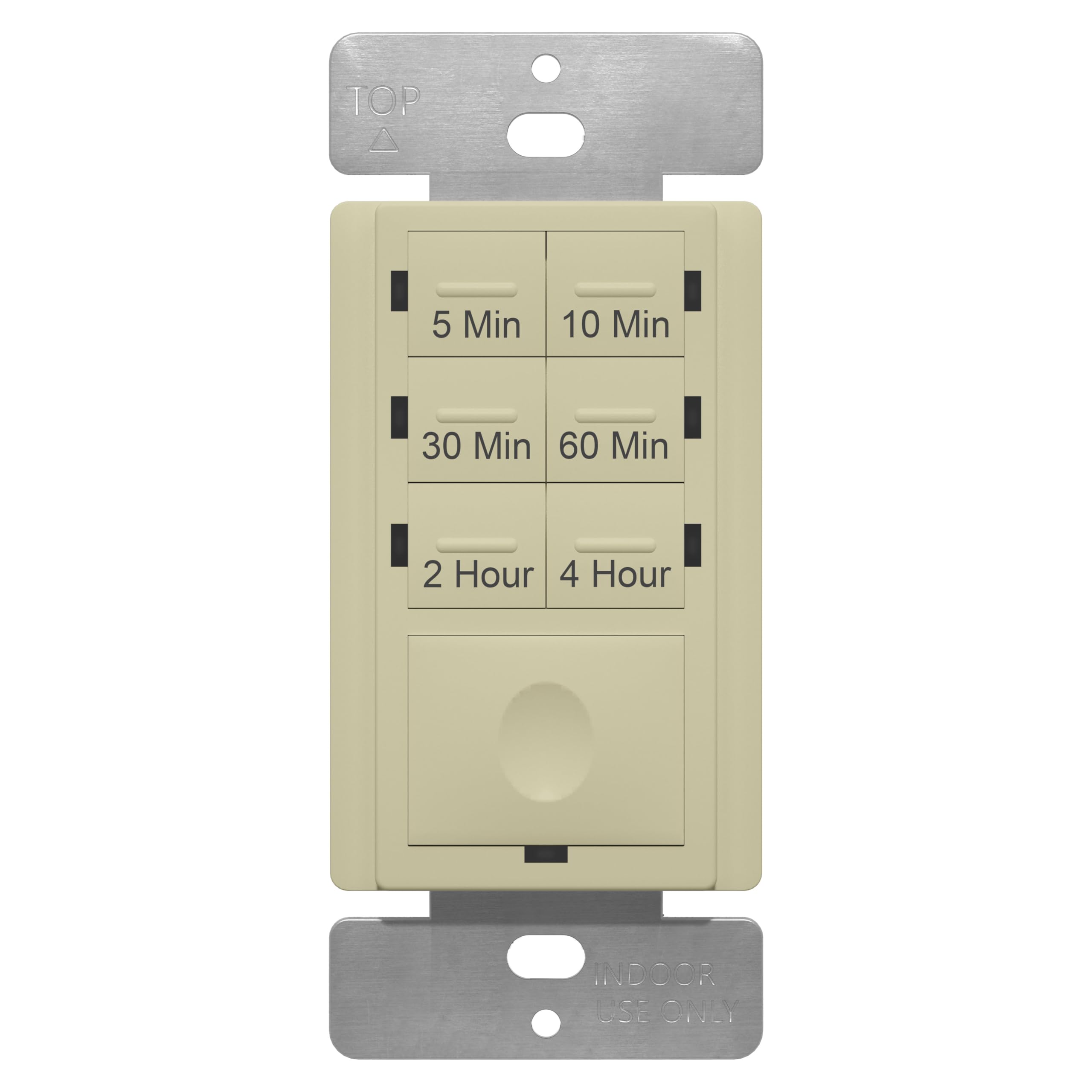 ENERLITES Countdown Timer Switch - 5 Min to 4 Hours Adjustable, UL Listed Wall Light & Fan Timer with LED Night Light, Neutral Wire Required (Ivory) - Perfect for Bathroom, Kitchen, Bedroom & Home Automation