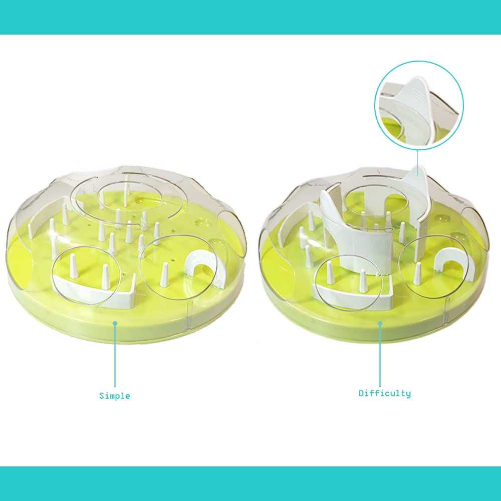 Interactive Puzzle Cat Feeder - Slow Feeder & Treat Maze Toy for Indoor Cats - Stimulate Hunting Instincts & Prevent Overeating - Perfect for Boredom Relief & Mealtime Enrichment