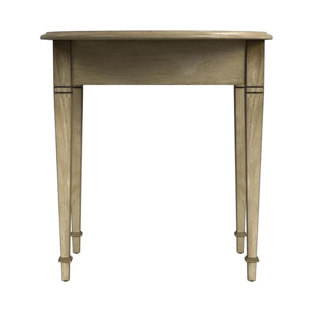 Butler Specialty Glenview Beige Pembroke Side Table - Vintage Nightstand for Bedroom, Living Room & Office - Compact End Table with Storage Shelf