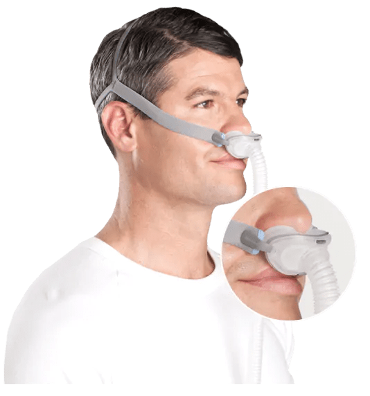 **Comfortable Nasal Pillow Mask with Adjustable Headgear for CPAP Therapy - Perfect for Sleep Apnea & Snoring Relief**