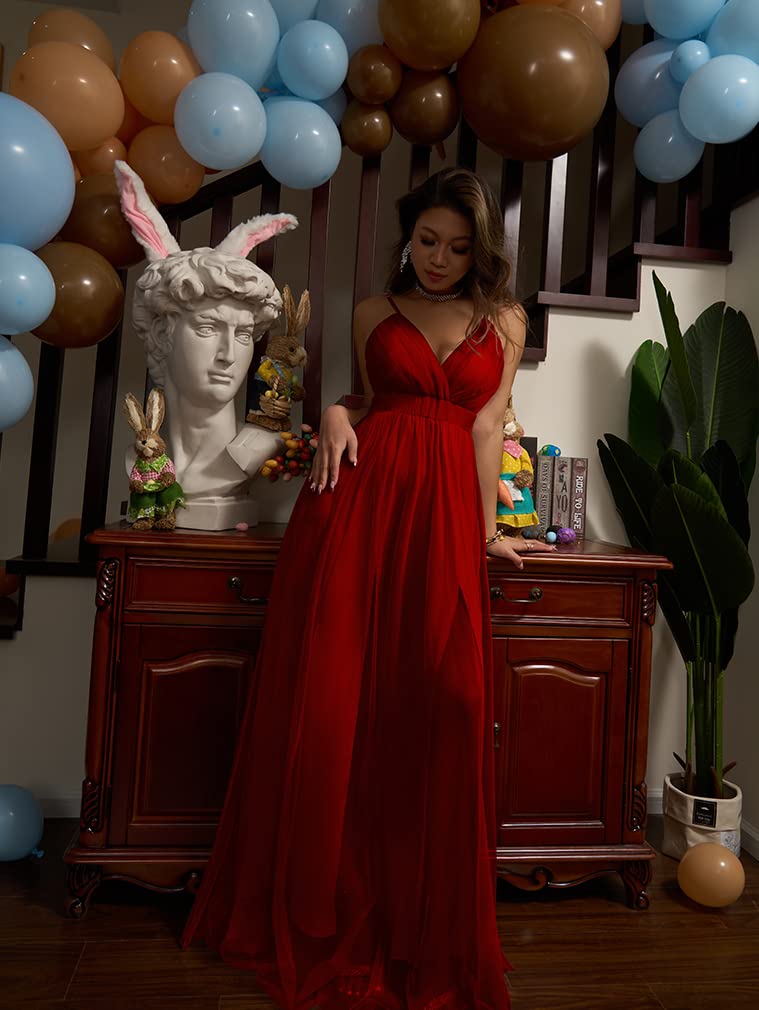 XXTAXN Women's Sexy Deep V Neck Split Cocktail Dress - Elegant Formal Evening Gown for Bridesmaid, Prom, Wedding Guest & Special Occasions