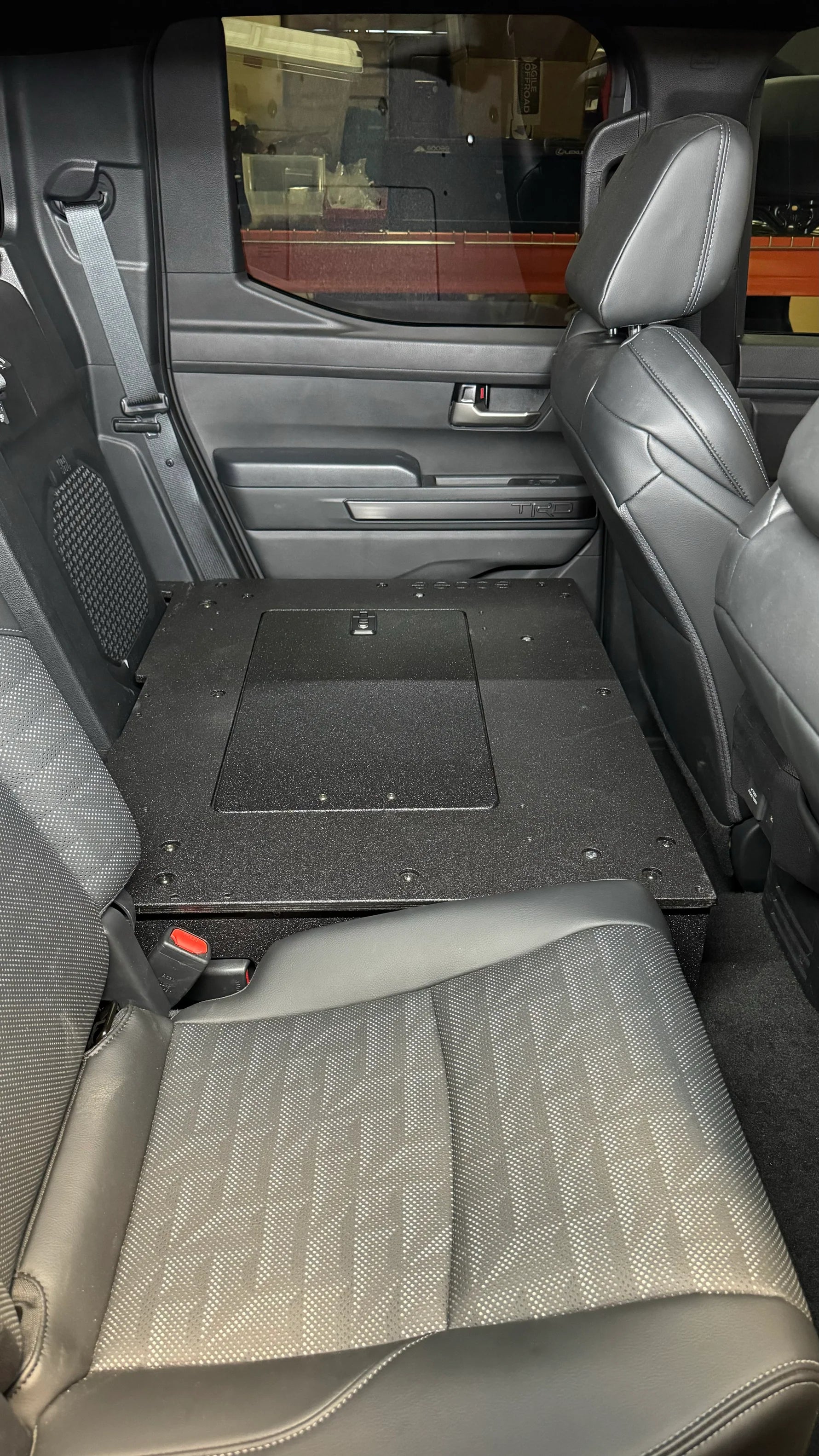 2024+ Toyota Tacoma Double Cab Seat Delete System - Heavy Duty Storage Platform | Perfect for Off-Roading, Camping & Work Truck Organization