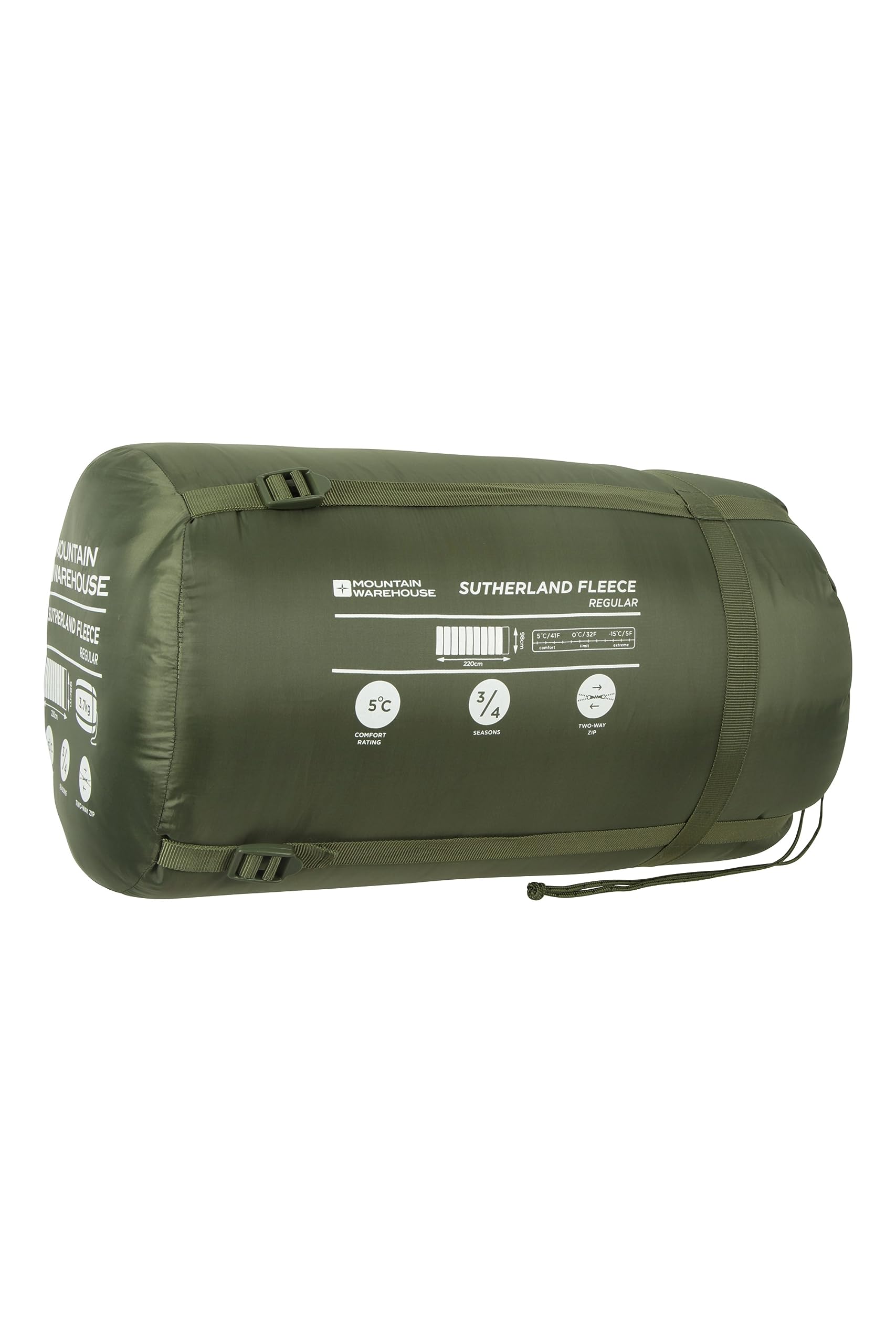 Mountain Warehouse Sutherland Fishing Style Sleeping Bag - Lightweight, Waterproof & Warm for Camping, Hiking & Outdoor Adventures