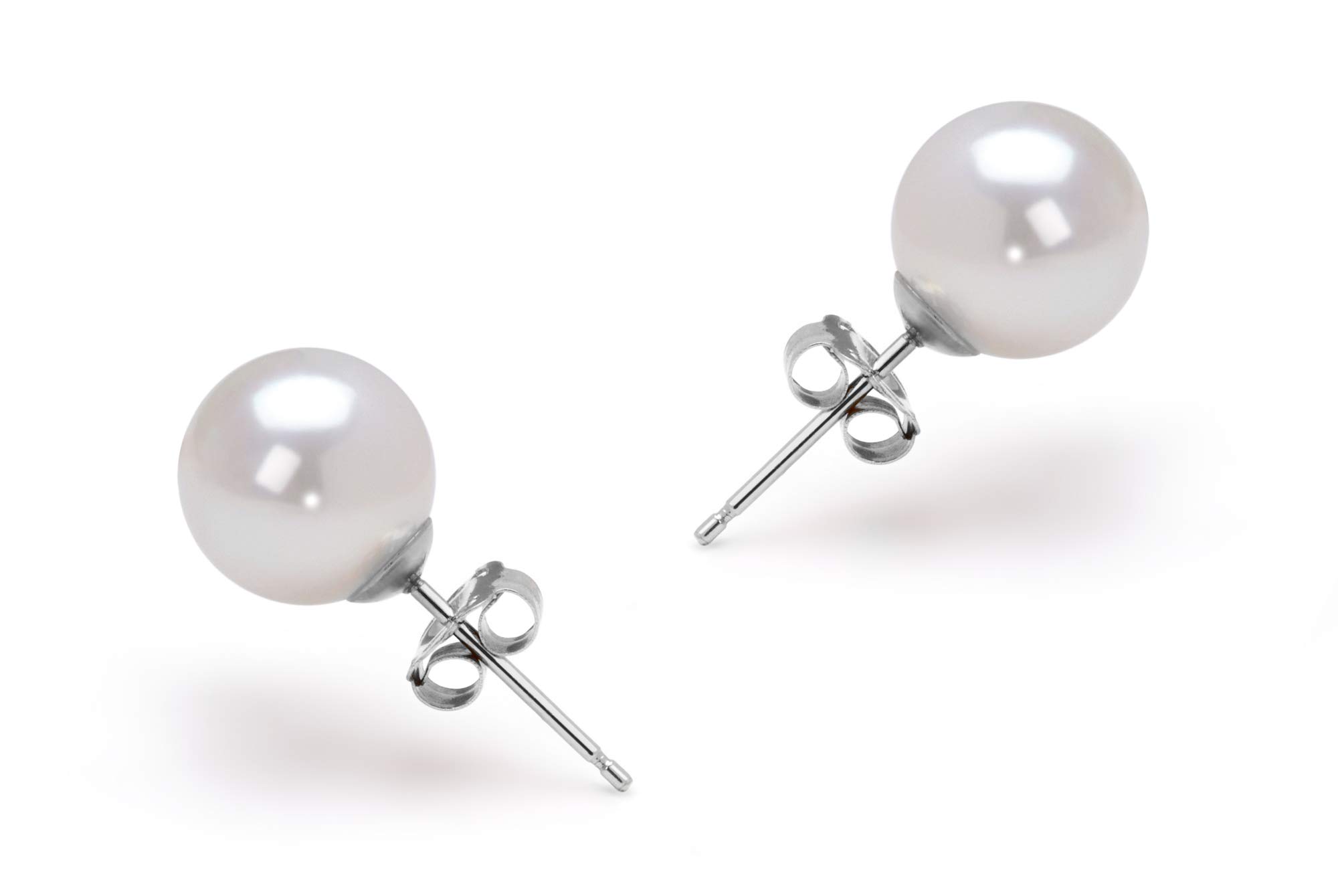 6.5-7mm AAA Quality Japanese Akoya Cultured Pearl Earrings in 14K Yellow Gold - Elegant Women's Jewelry for Weddings, Parties & Special Occasions