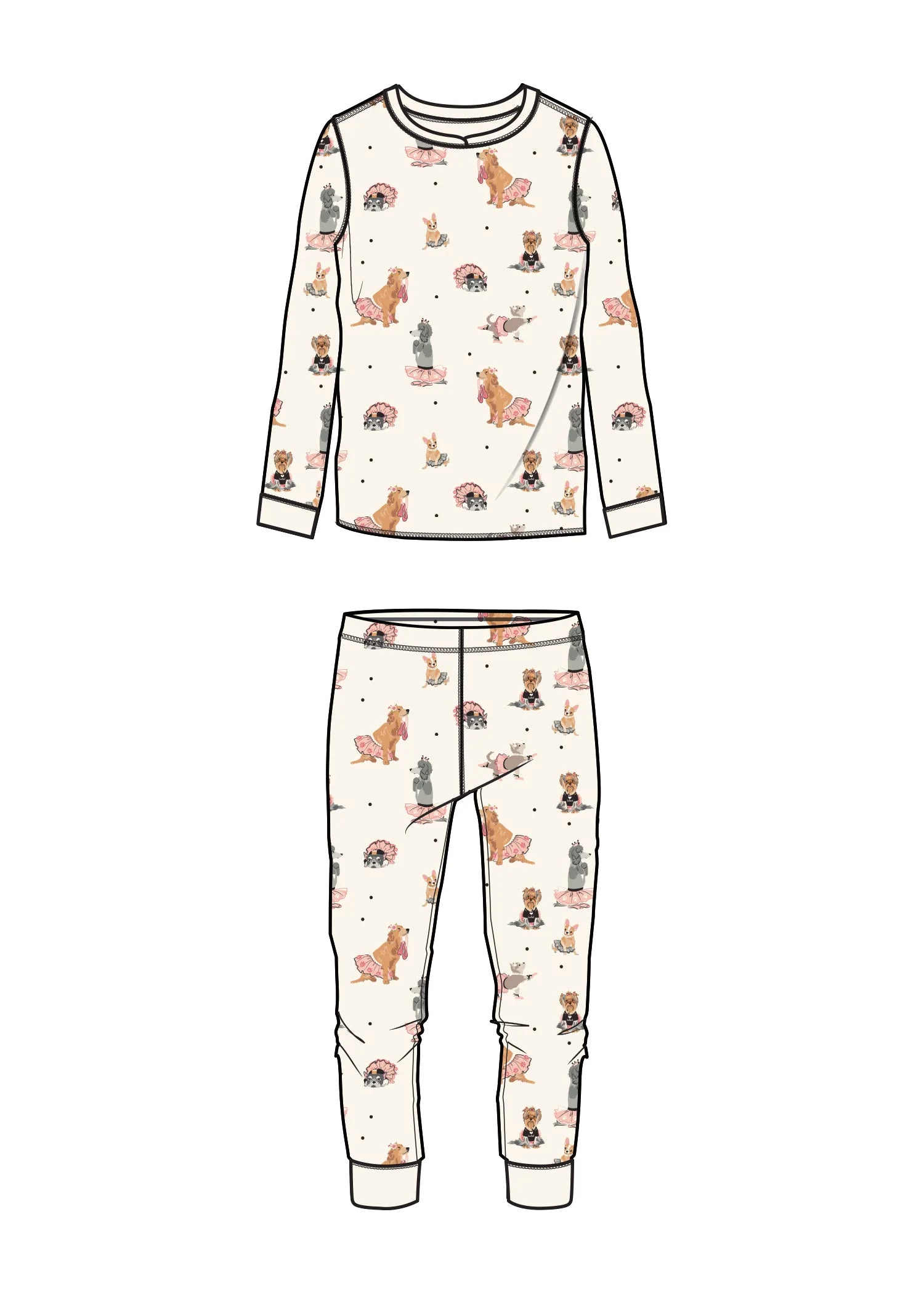 PJ Salvage Let's Dance Kids Outfit Set - Cute Matching Pajamas for Girls & Boys | Perfect for Sleepovers, Dance Parties & Family Movie Nights