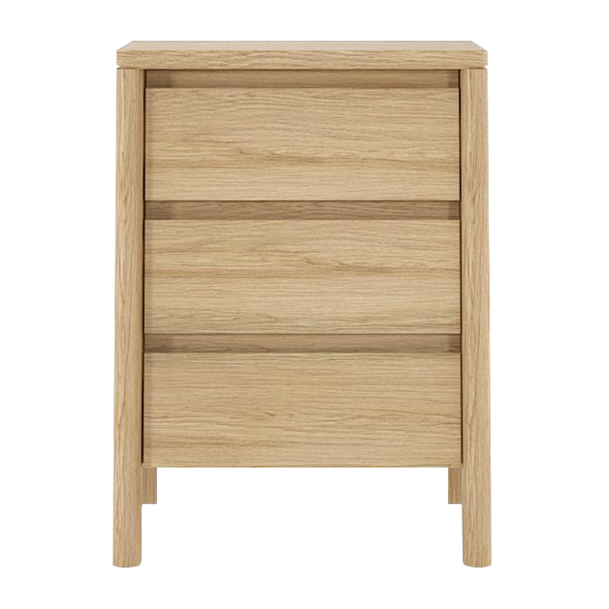 Circa 3-Drawer Side Table - Modern Nightstand with Storage for Bedroom, Living Room & Office - Compact End Table with Drawers for Small Spaces