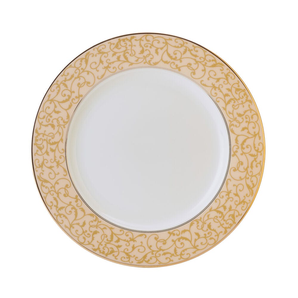 Luxury 40-Piece Gold Dinnerware Set for 8 - Elegant Parchment Color Fine China for Formal Dining, Wedding Registry & Special Occasions